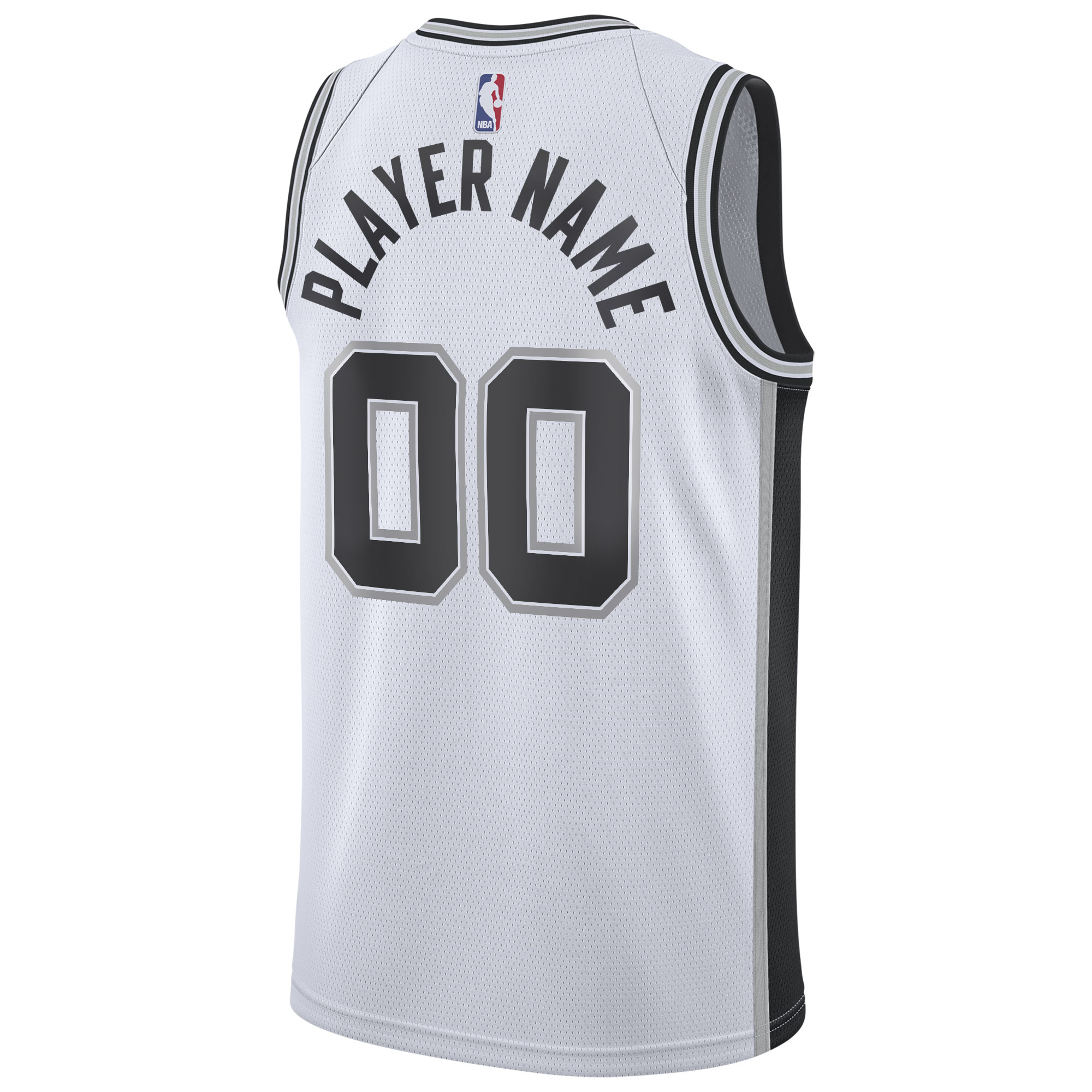 San Antonio Spurs Nike 2020/21 Swingman Custom Jersey – Association Edition – White Clowdercats