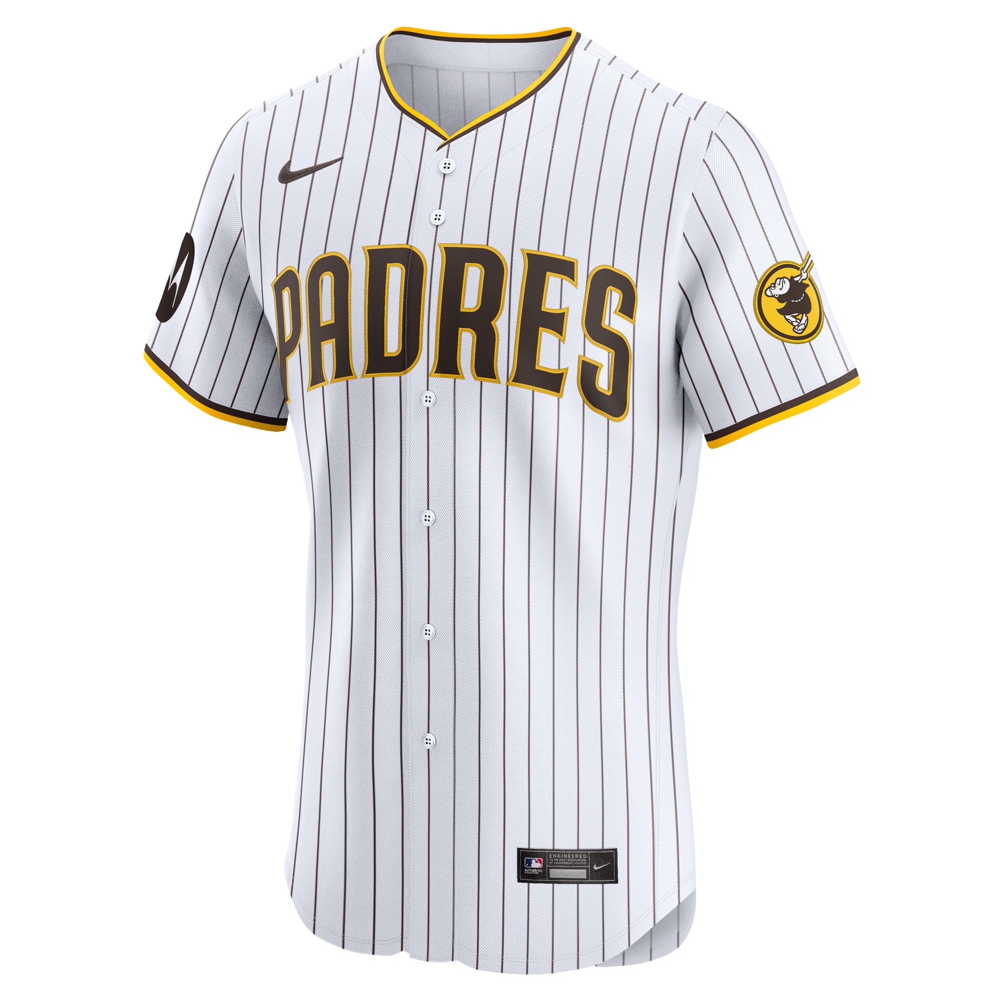 San Diego Padres Nike Home Elite Patch Jersey – White