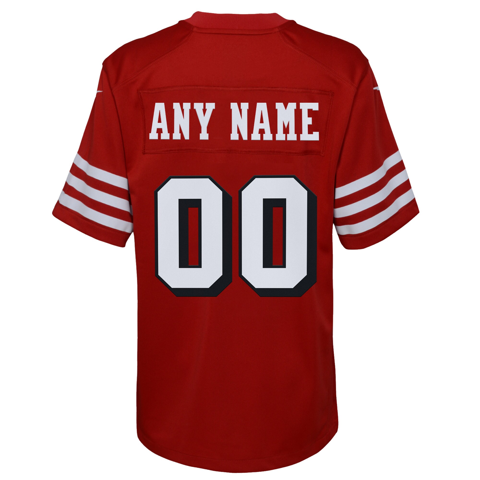 San Francisco 49ers Nike Youth Alternate Custom Game Jersey – Scarlet Clowdercats