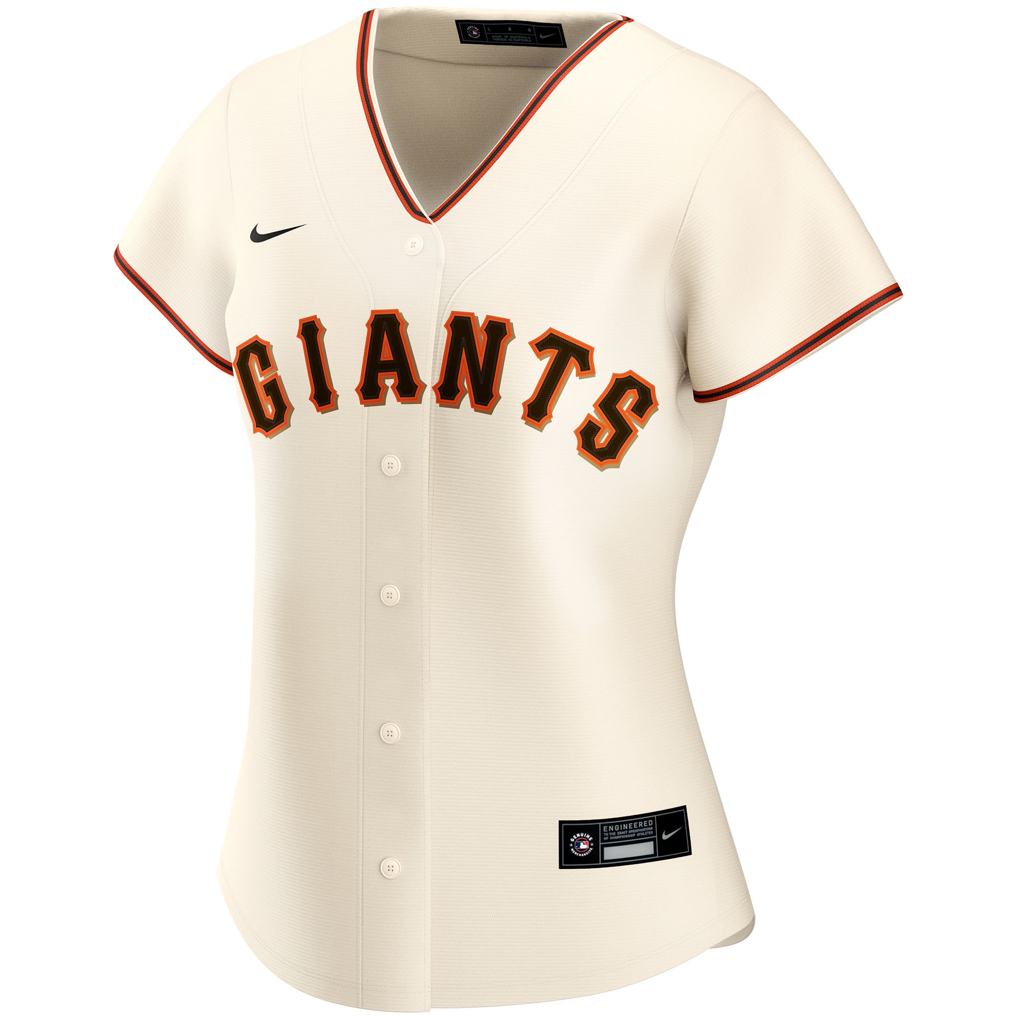 San Francisco Giants Nike Women’s Home Replica Custom Jersey – Cream