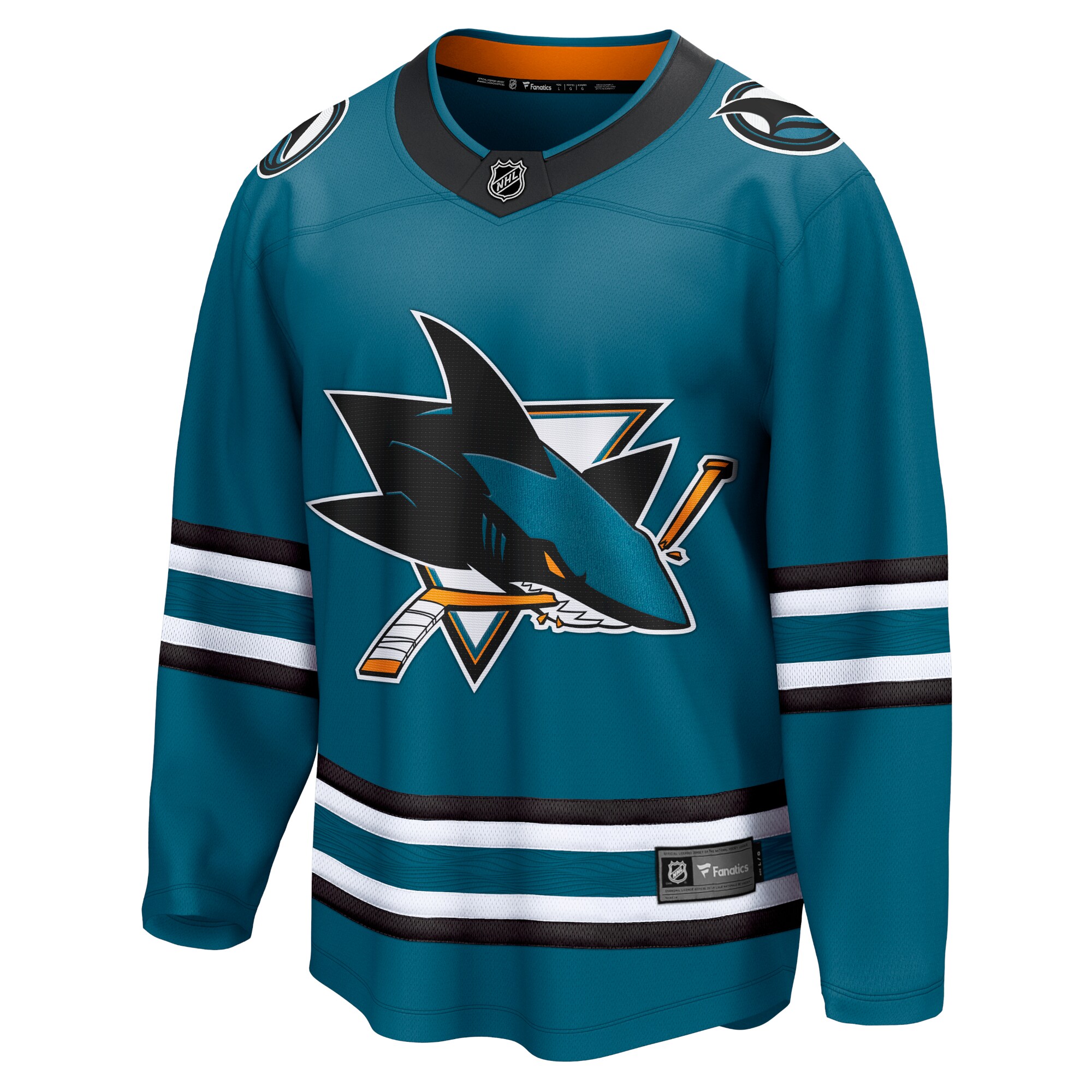 San Jose Sharks Fanatics Home Breakaway Jersey – Teal Clowdercats
