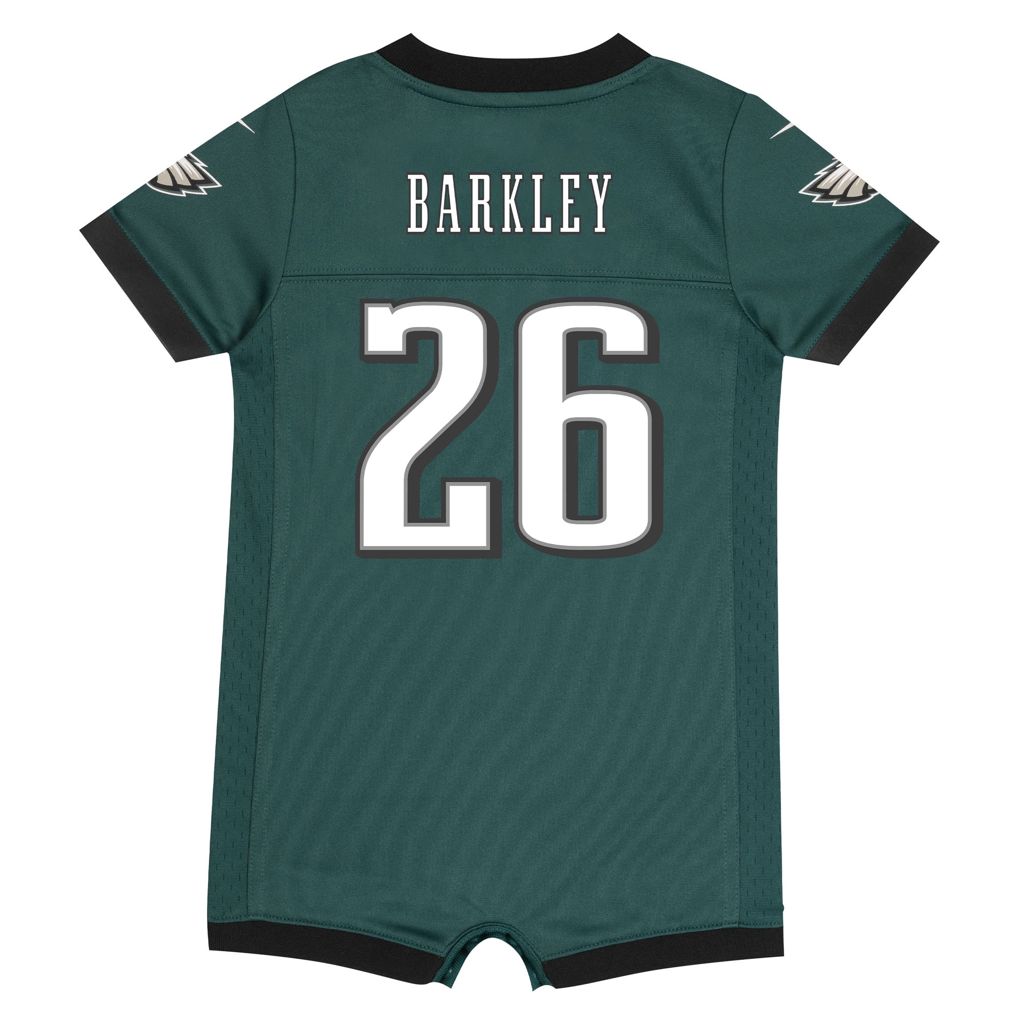 Saquon Barkley Philadelphia Eagles Nike Newborn & Infant Game Romper Jersey – Midnight Green Clowdercats