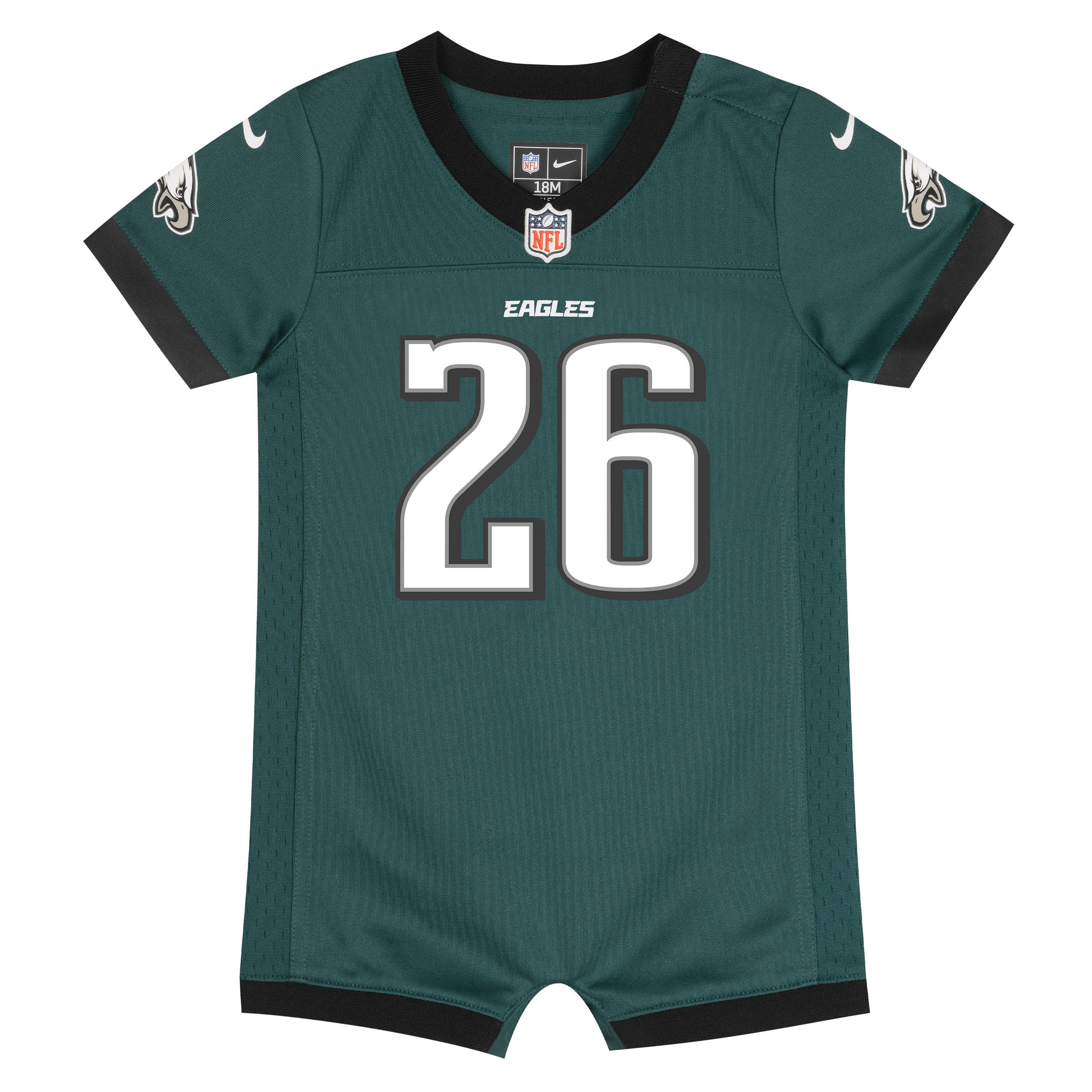 Saquon Barkley Philadelphia Eagles Nike Newborn & Infant Game Romper Jersey – Midnight Green Clowdercats