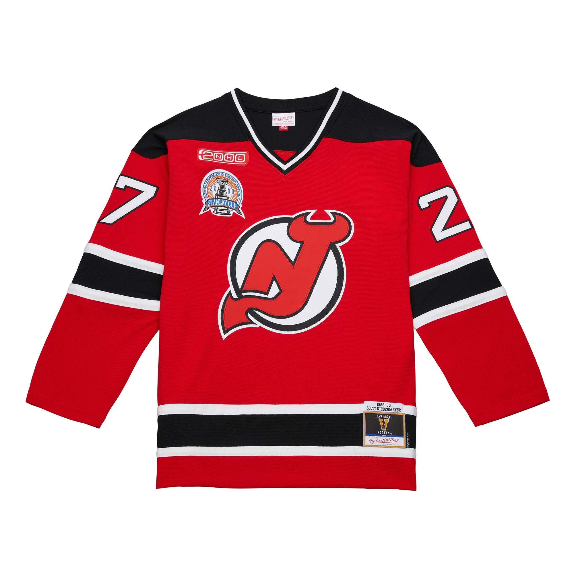Scott Niedermayer New Jersey Devils Mitchell & Ness Big & Tall 1999/00 Blue Line 2.0 Jersey – Red Clowdercats