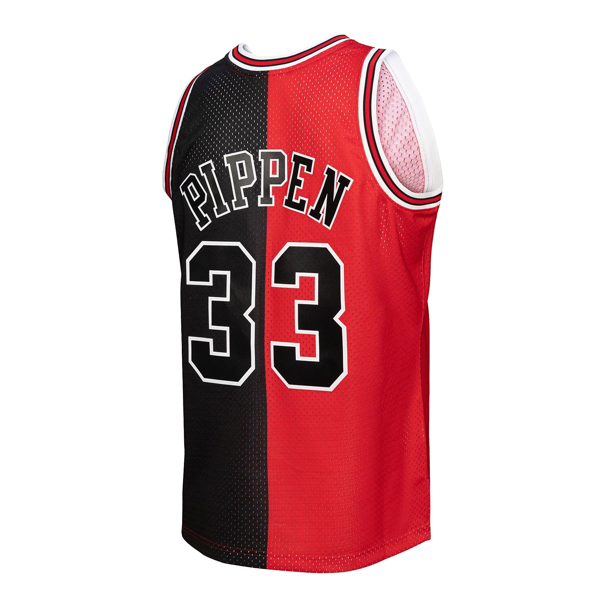 Scottie Pippen Chicago Bulls Mitchell & Ness Big & Tall Hardwood Classics 1997/98 Split Swingman Jersey – Red/Black Clowdercats