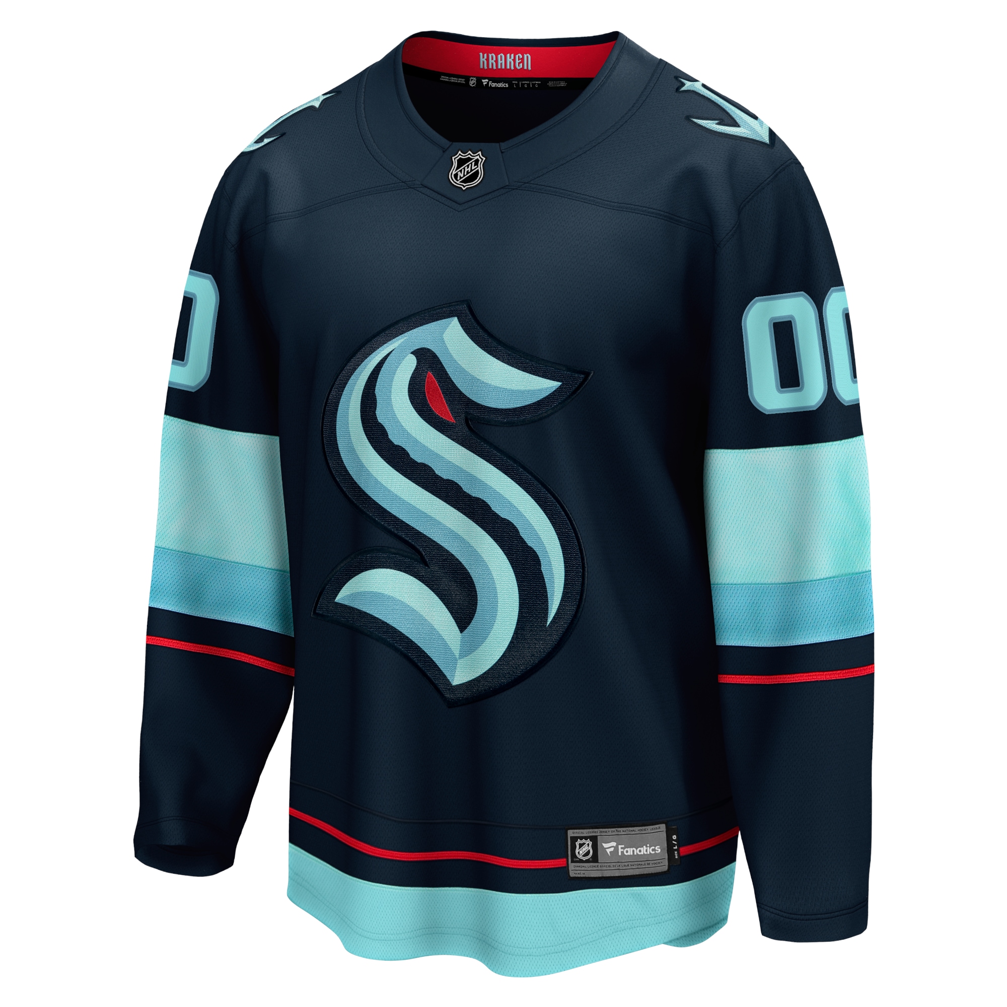 Seattle Kraken Fanatics Home Breakaway Custom Jersey – Deep Sea Blue Clowdercats
