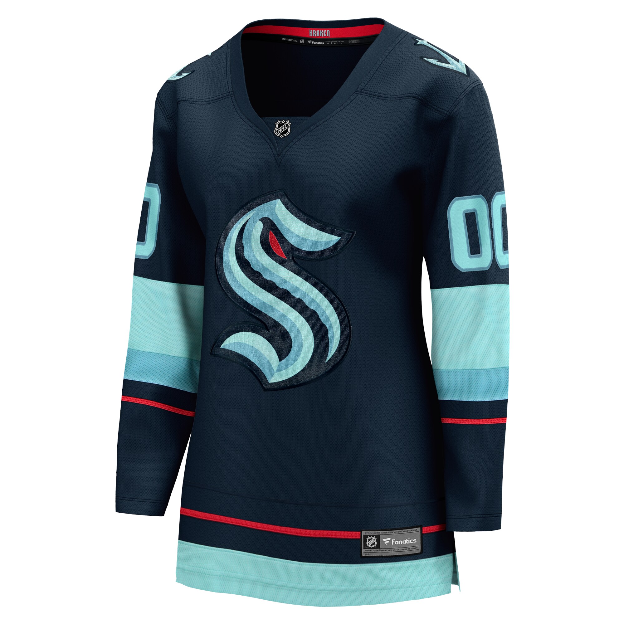 Seattle Kraken Fanatics Women’s Home Breakaway Custom Jersey – Deep Sea Blue Clowdercats