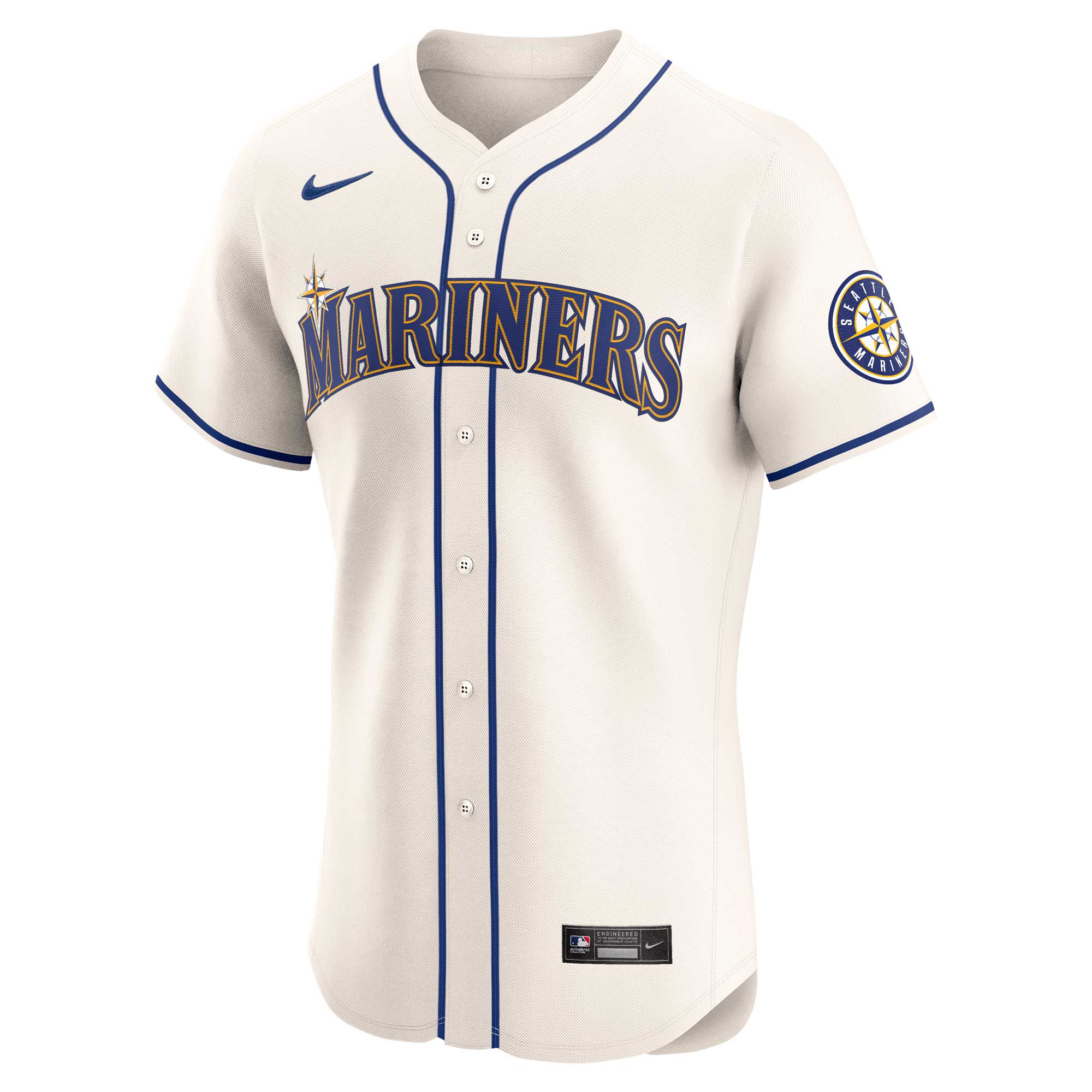 Seattle Mariners Nike Alternate Vapor Premier Elite Patch Jersey – Cream