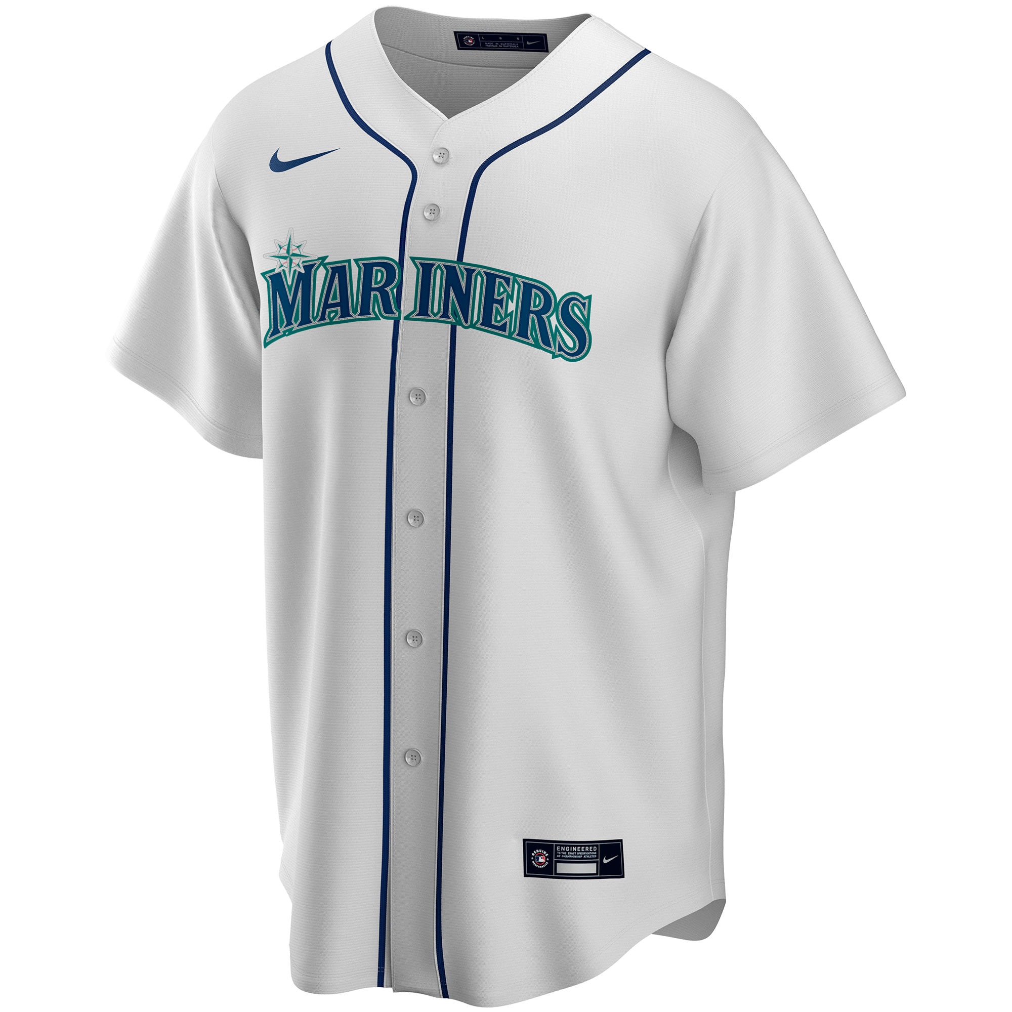 Seattle Mariners Nike Home Replica Custom Jersey – White