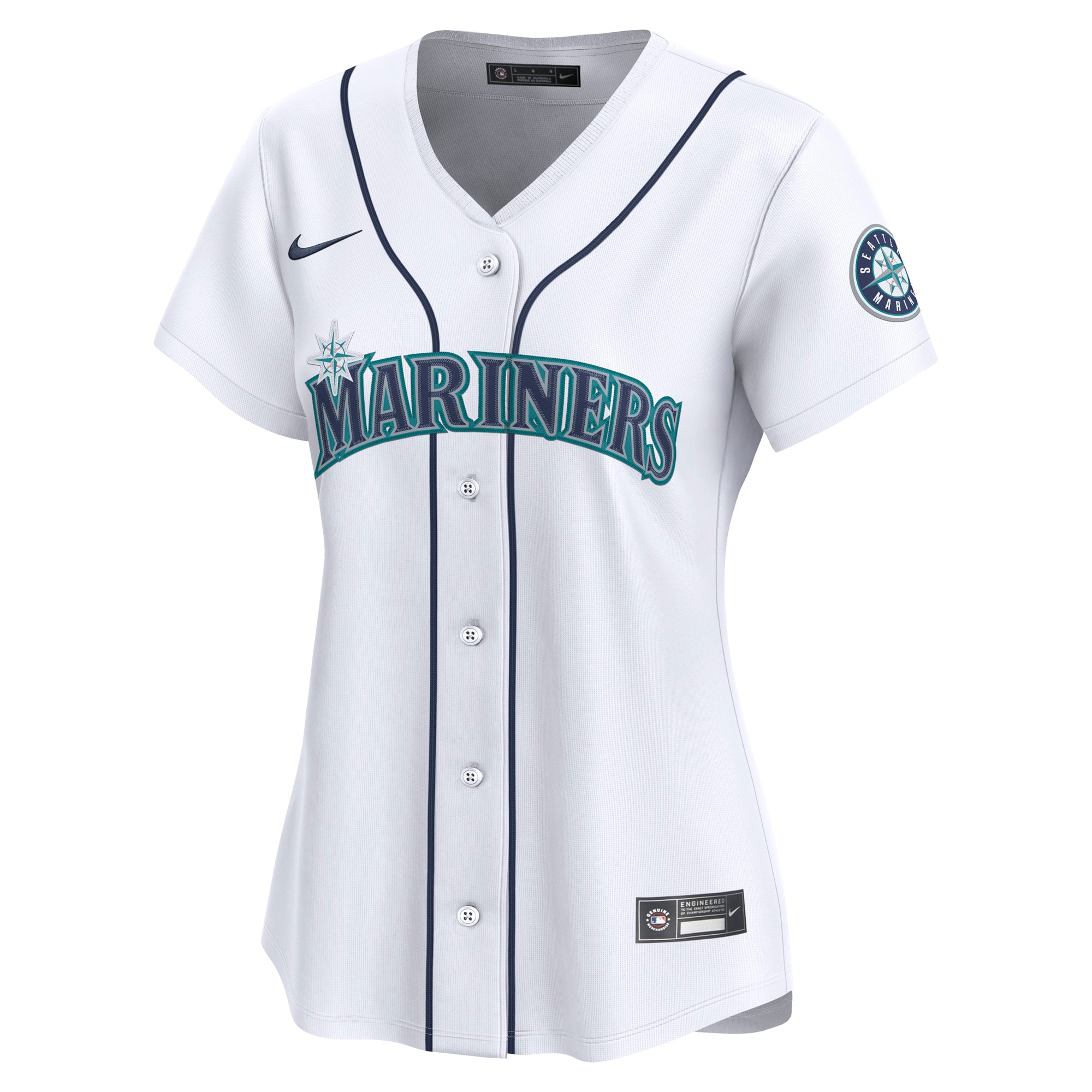 Seattle Mariners Nike Women’s Home Limited Custom Jersey – White