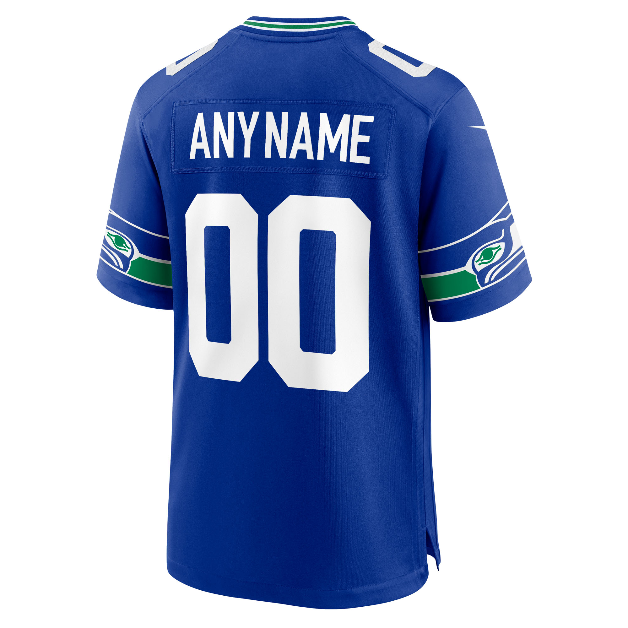 Seattle Seahawks Nike 50th Season Throwback Custom Game Jersey – Royal Clowdercats