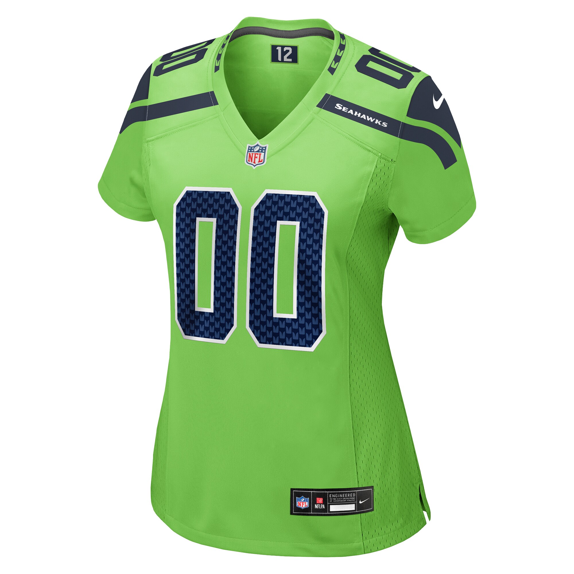 Seattle Seahawks Nike Women’s Alternate Custom Game Jersey – Neon Green Clowdercats