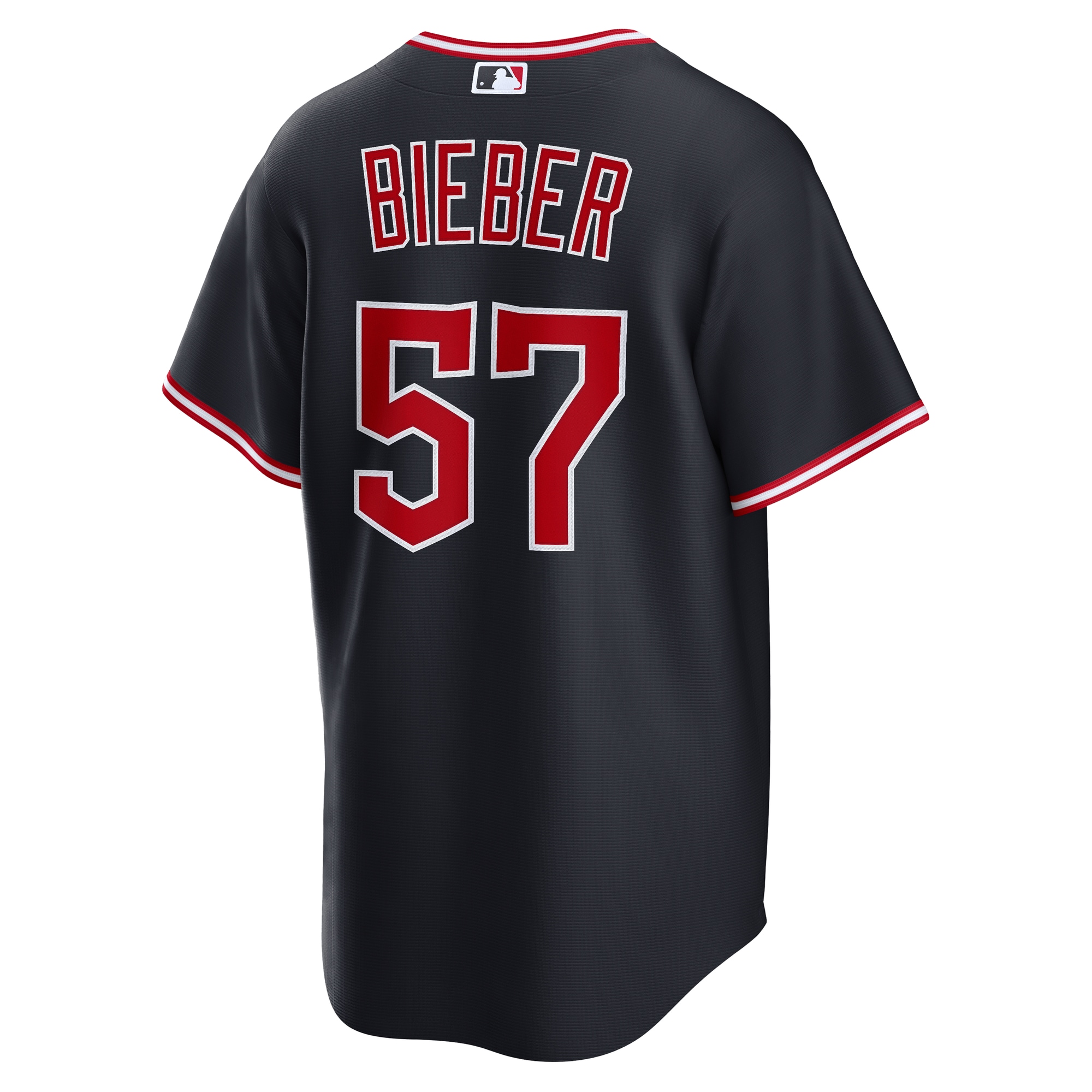 Shane Bieber Cleveland Guardians Nike Alternate Replica Jersey – Navy