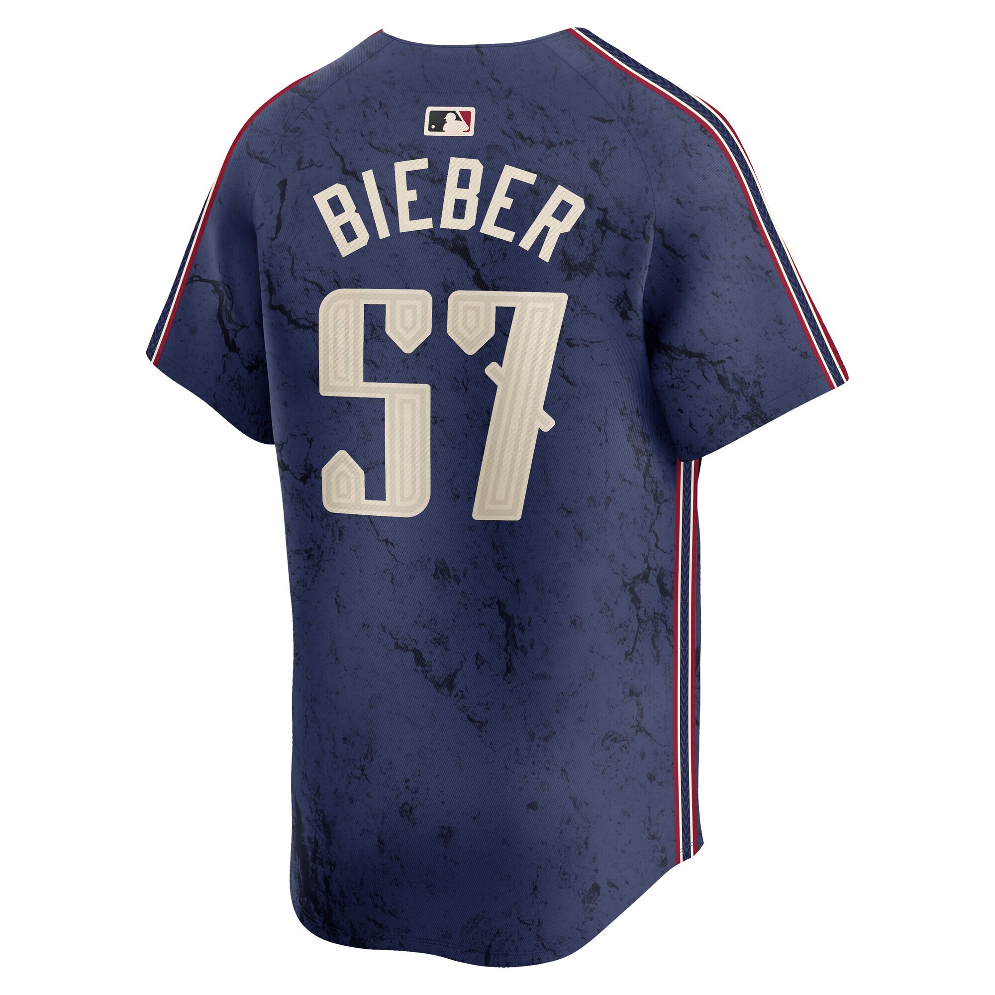 Shane Bieber Cleveland Guardians Nike City Connect Limited Player Jersey – Navy