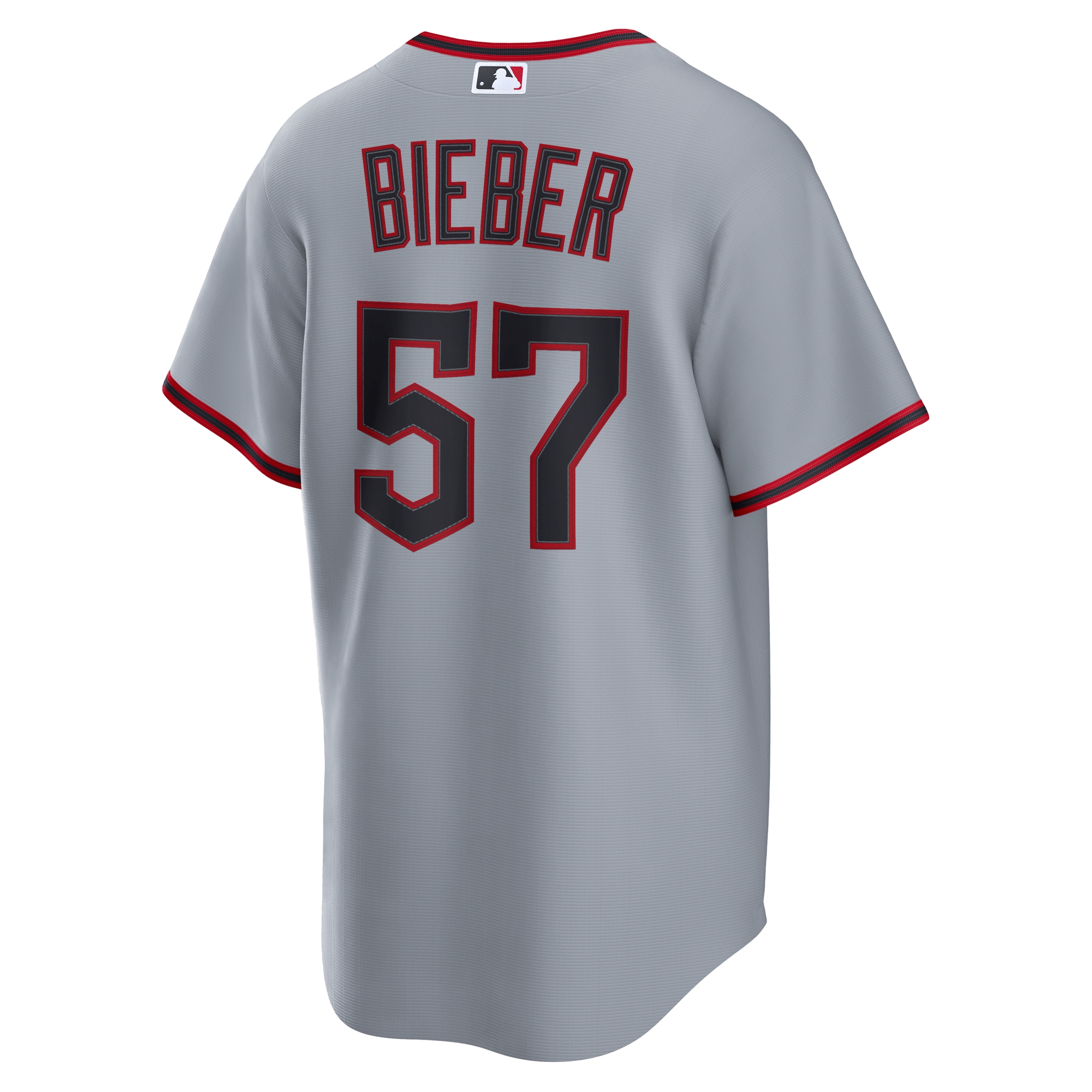 Shane Bieber Cleveland Guardians Nike Road Replica Jersey – Gray