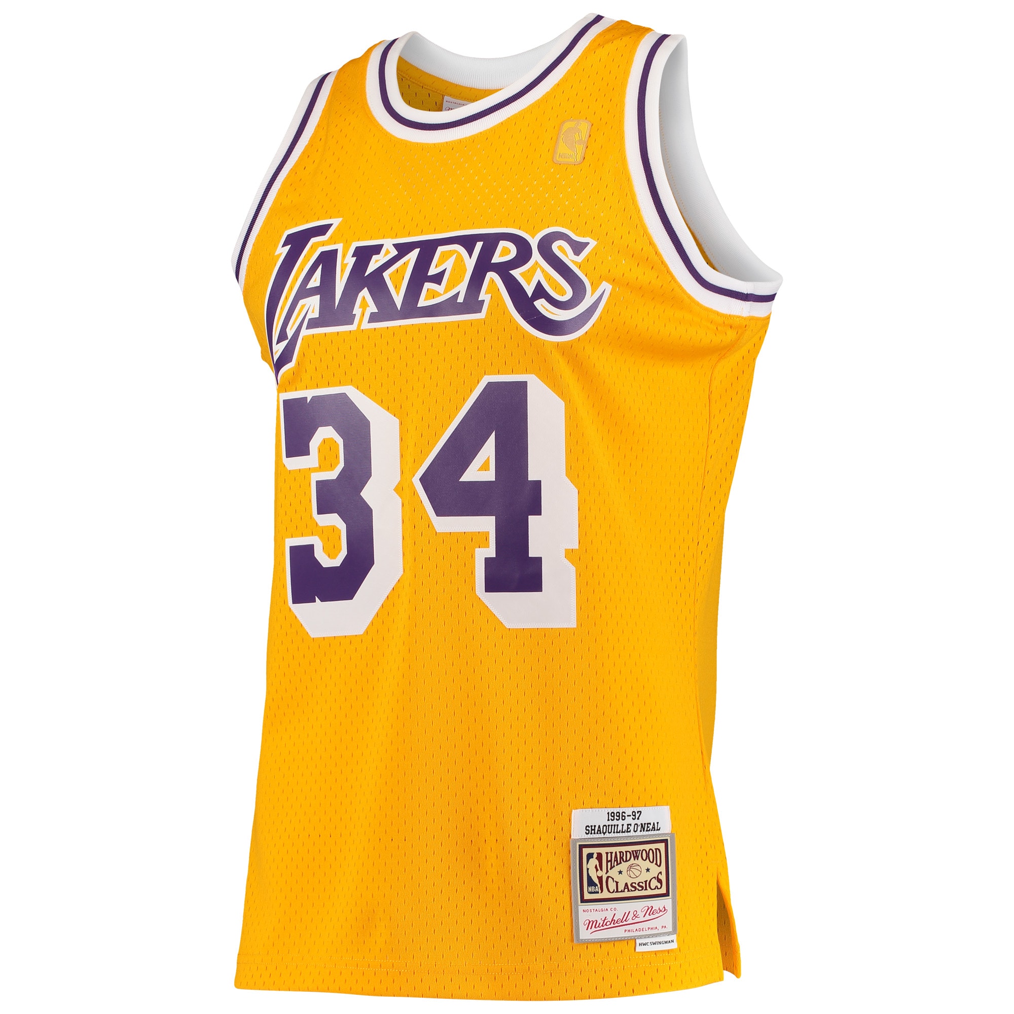 Shaquille O’Neal Los Angeles Lakers Mitchell & Ness 1996/97 Hardwood Classics Swingman Jersey – Gold Clowdercats