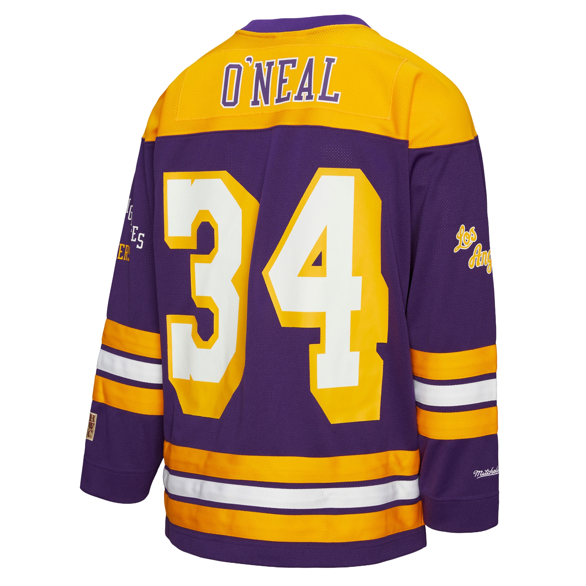 Shaquille O’Neal Los Angeles Lakers Mitchell & Ness Unisex Maxxed Out Fashion Hockey Jersey – Purple Clowdercats