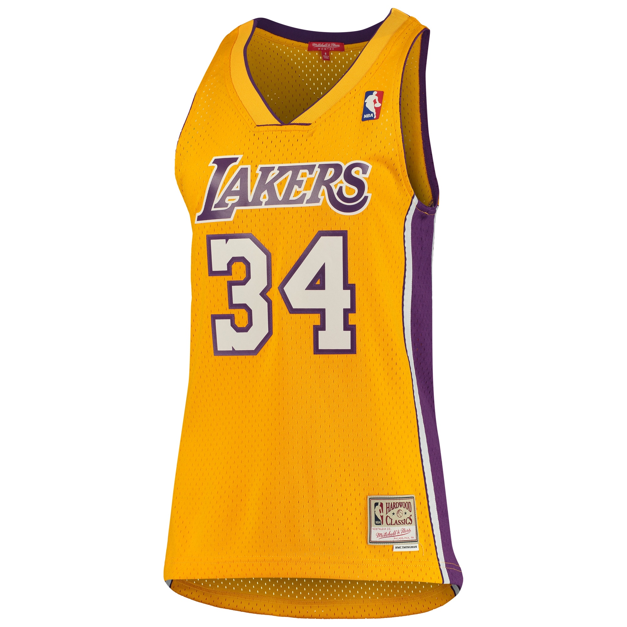 Shaquille O’Neal Los Angeles Lakers Mitchell & Ness Women’s 1999/00 Hardwood Classics Swingman Jersey – Gold Clowdercats