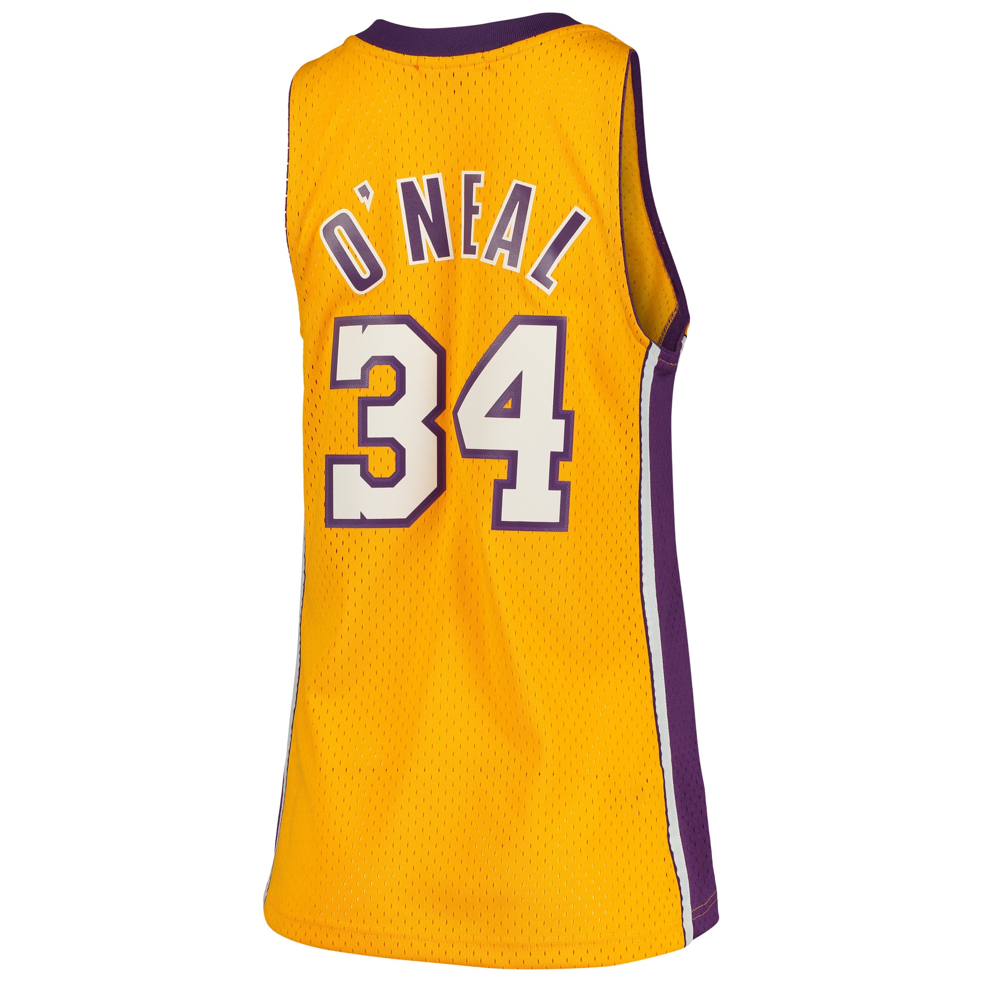 Shaquille O’Neal Los Angeles Lakers Mitchell & Ness Women’s 1999/00 Hardwood Classics Swingman Jersey – Gold Clowdercats