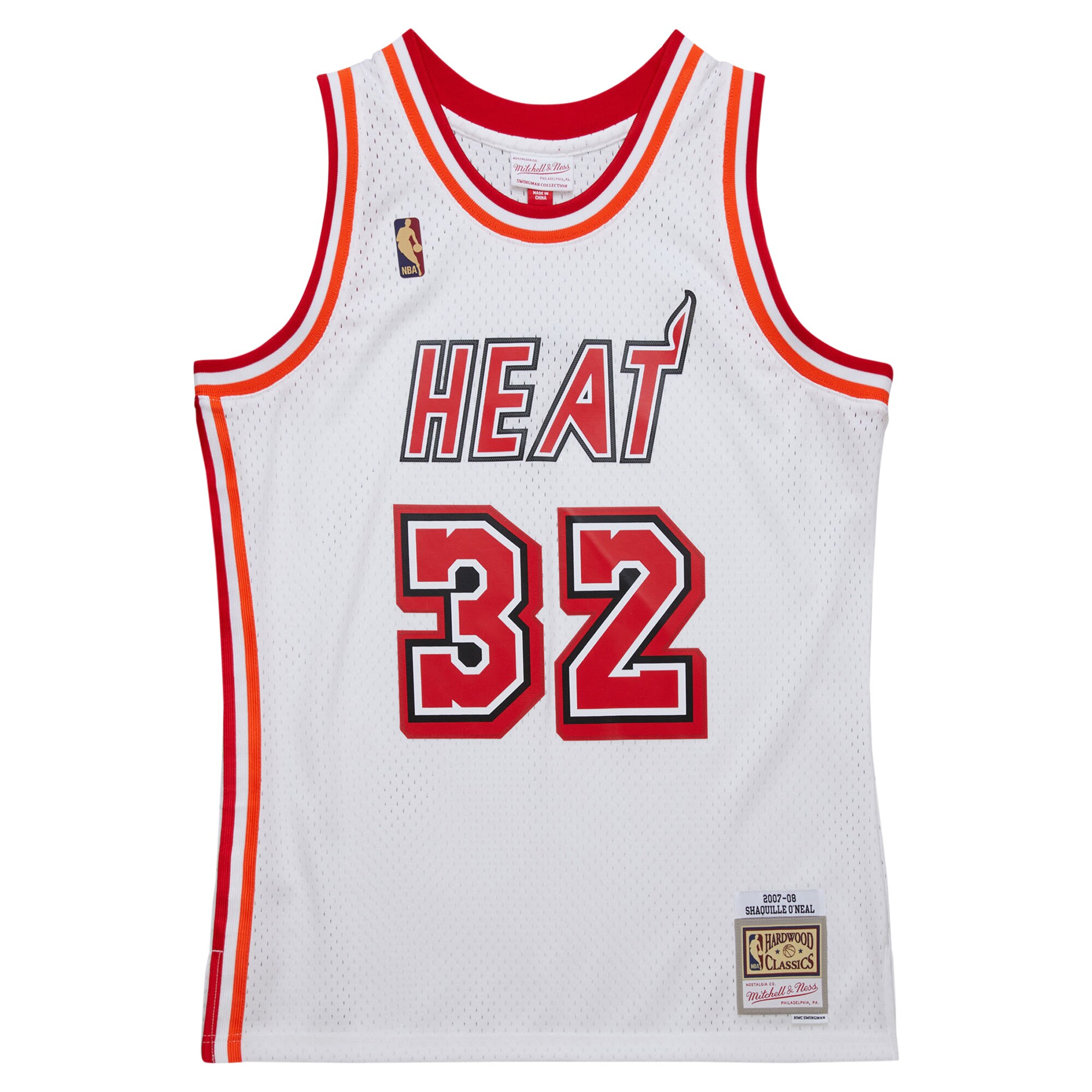 Shaquille O’Neal Miami Heat Mitchell & Ness 2007/08 Hardwood Classics Swingman Jersey – White Clowdercats