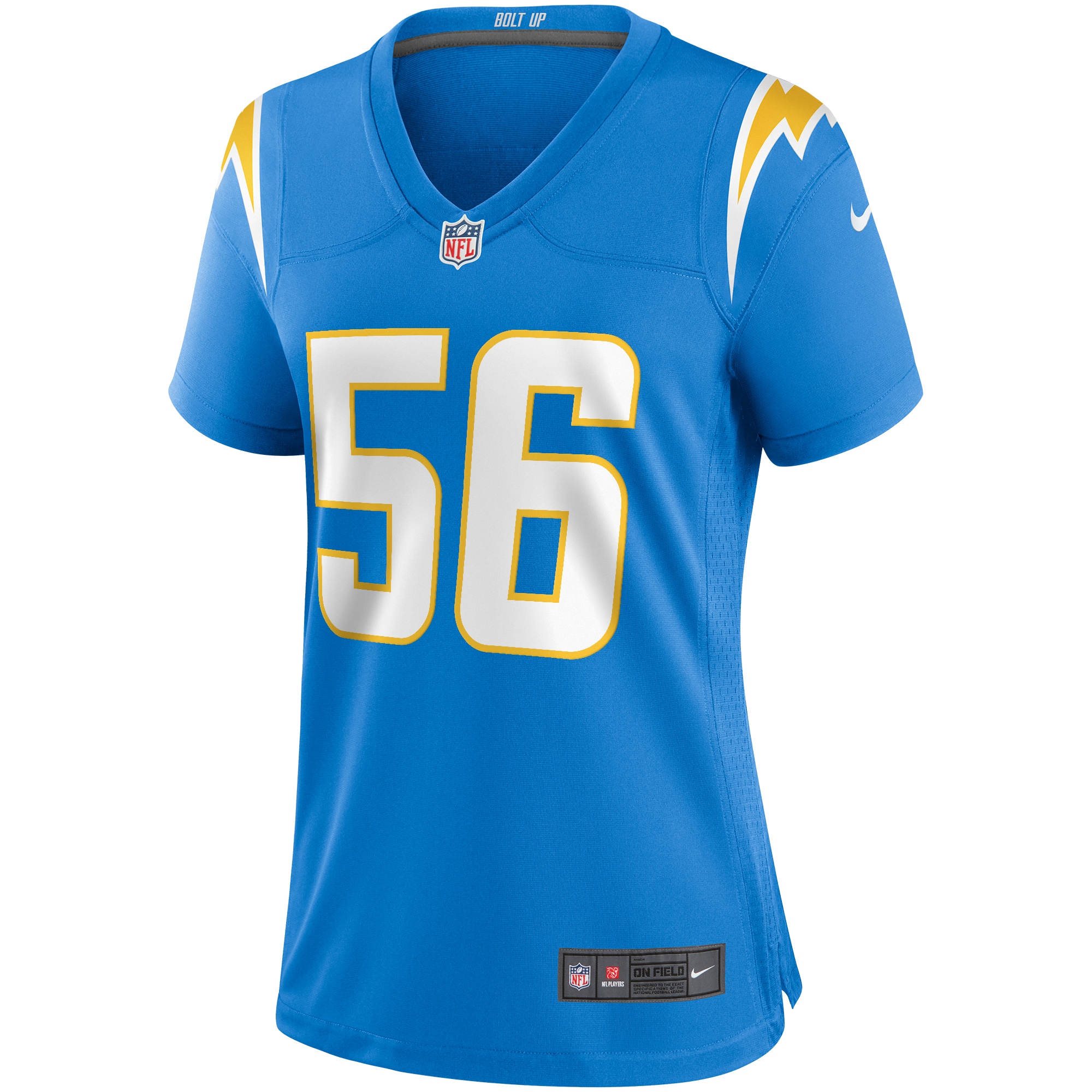 Shawne Merriman Los Angeles Chargers Nike Women’s Game Retired Player Jersey – Powder Blue Clowdercats