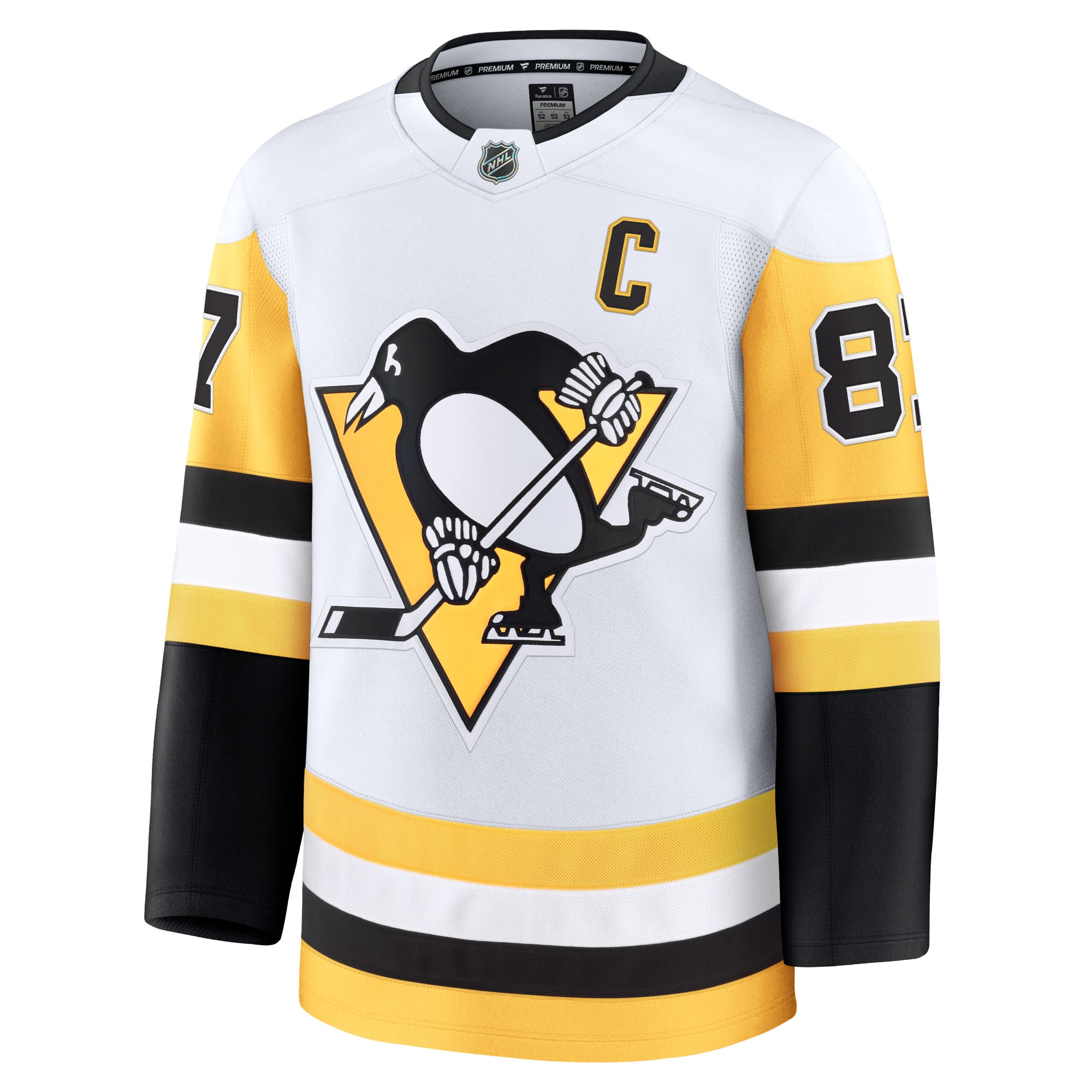 Sidney Crosby Pittsburgh Penguins Fanatics Away Premium Jersey – White Clowdercats