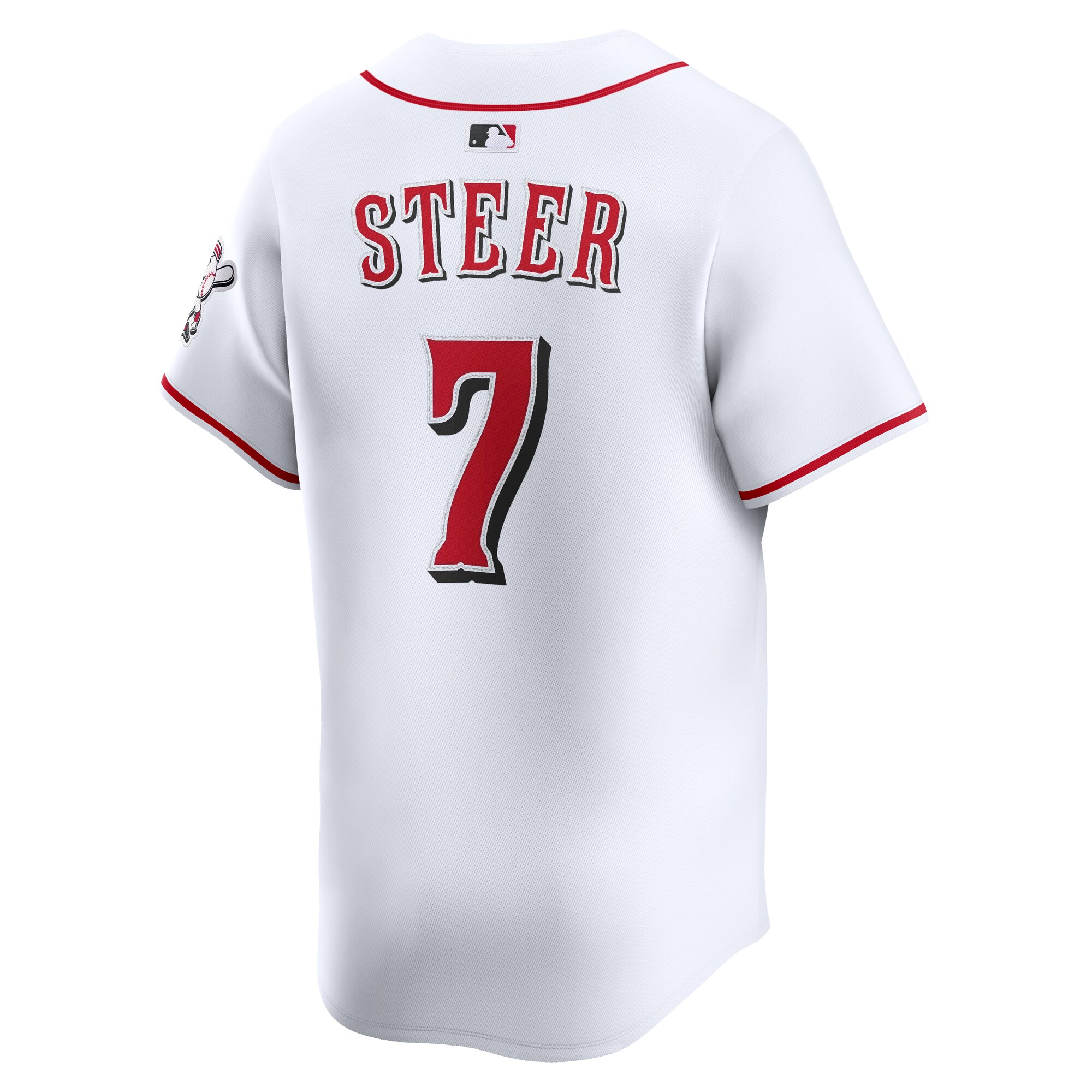 Spencer Steer Cincinnati Reds Nike Home Limited Player Jersey – White