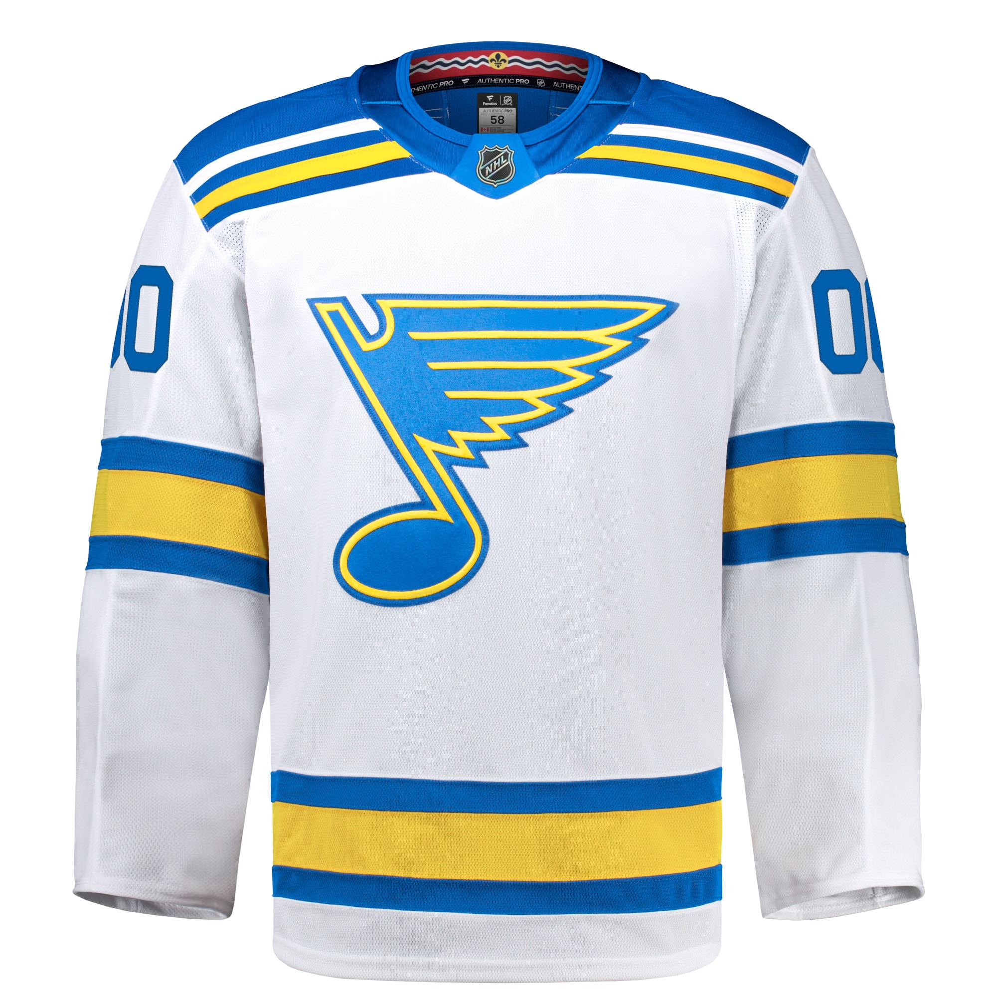 St. Louis Blues Fanatics Away Authentic Pro Custom Jersey – White Clowdercats