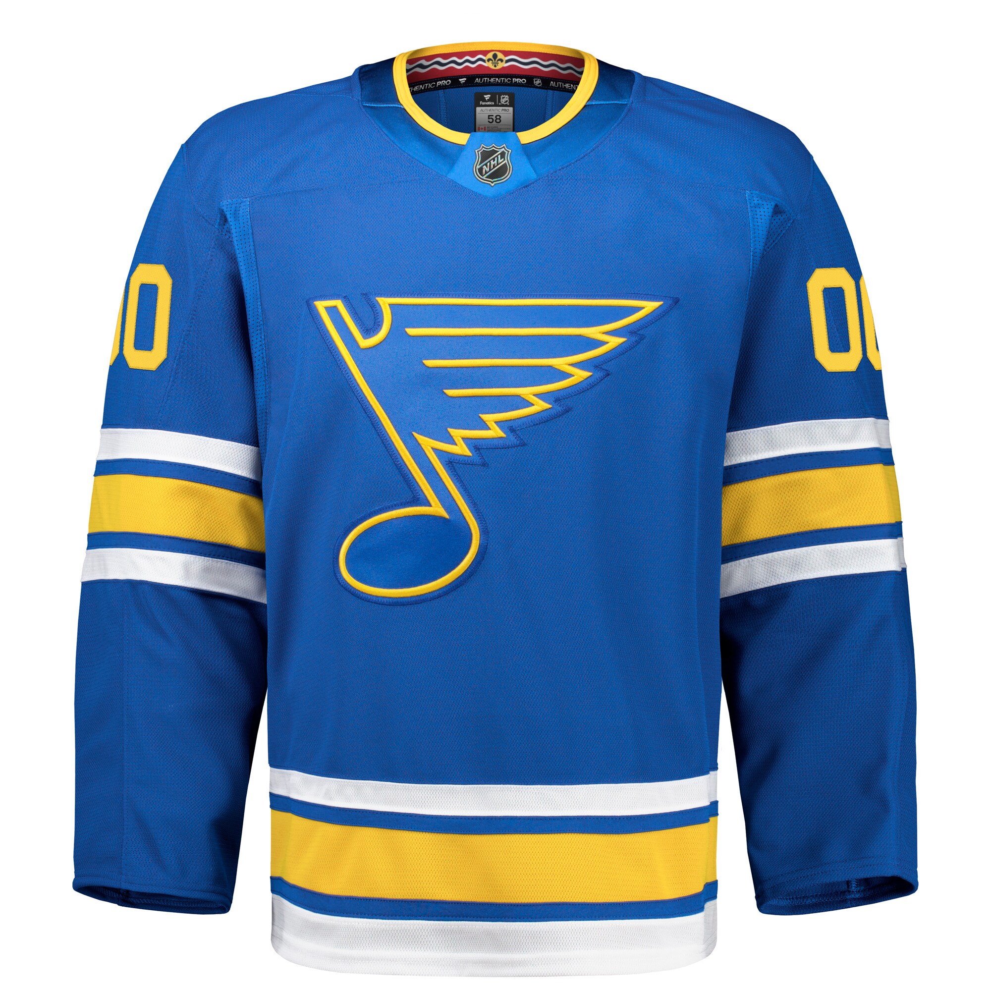 St. Louis Blues Fanatics Home Authentic Pro Custom Jersey – Blue Clowdercats