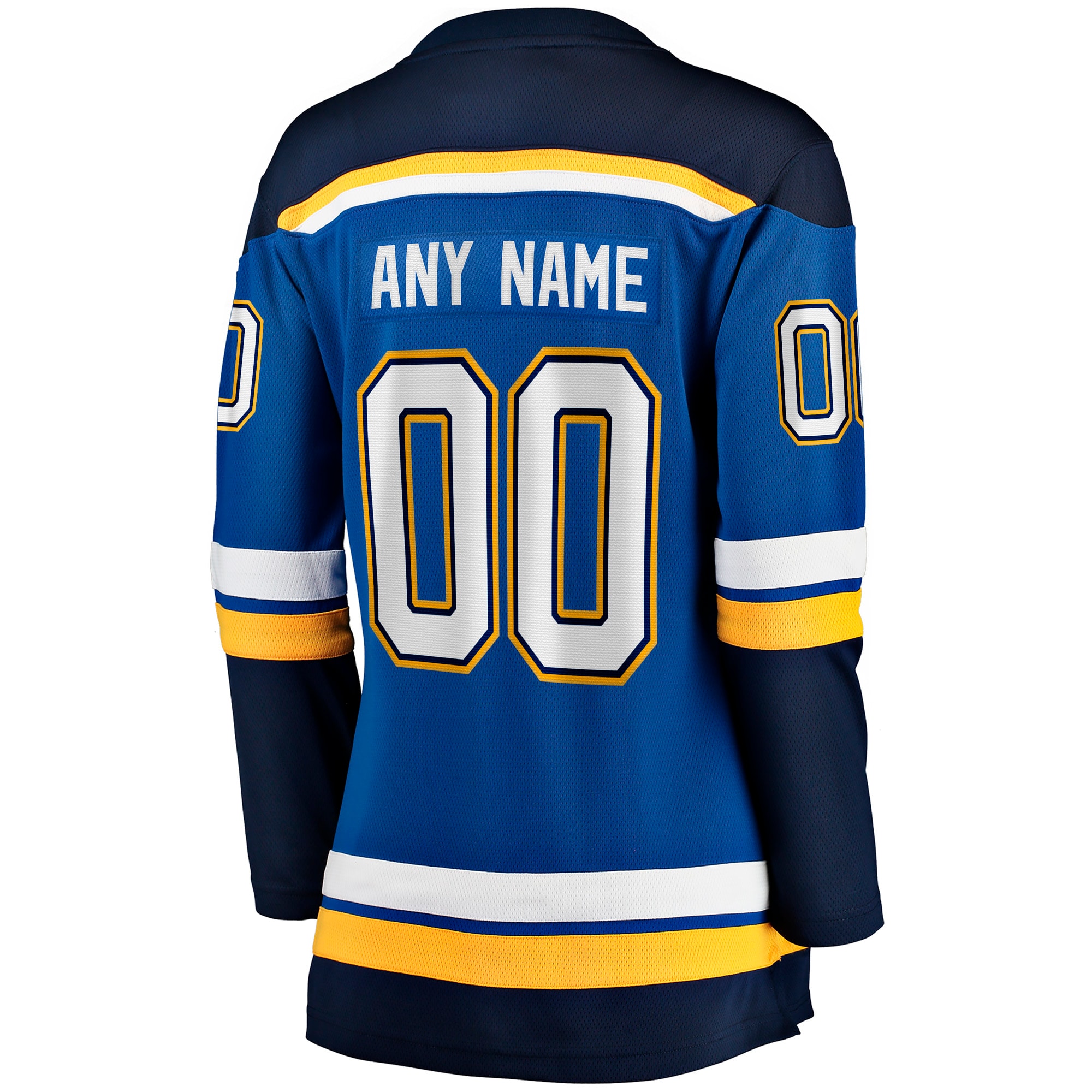 St. Louis Blues Fanatics Women’s Home Breakaway Custom Jersey – Blue Clowdercats