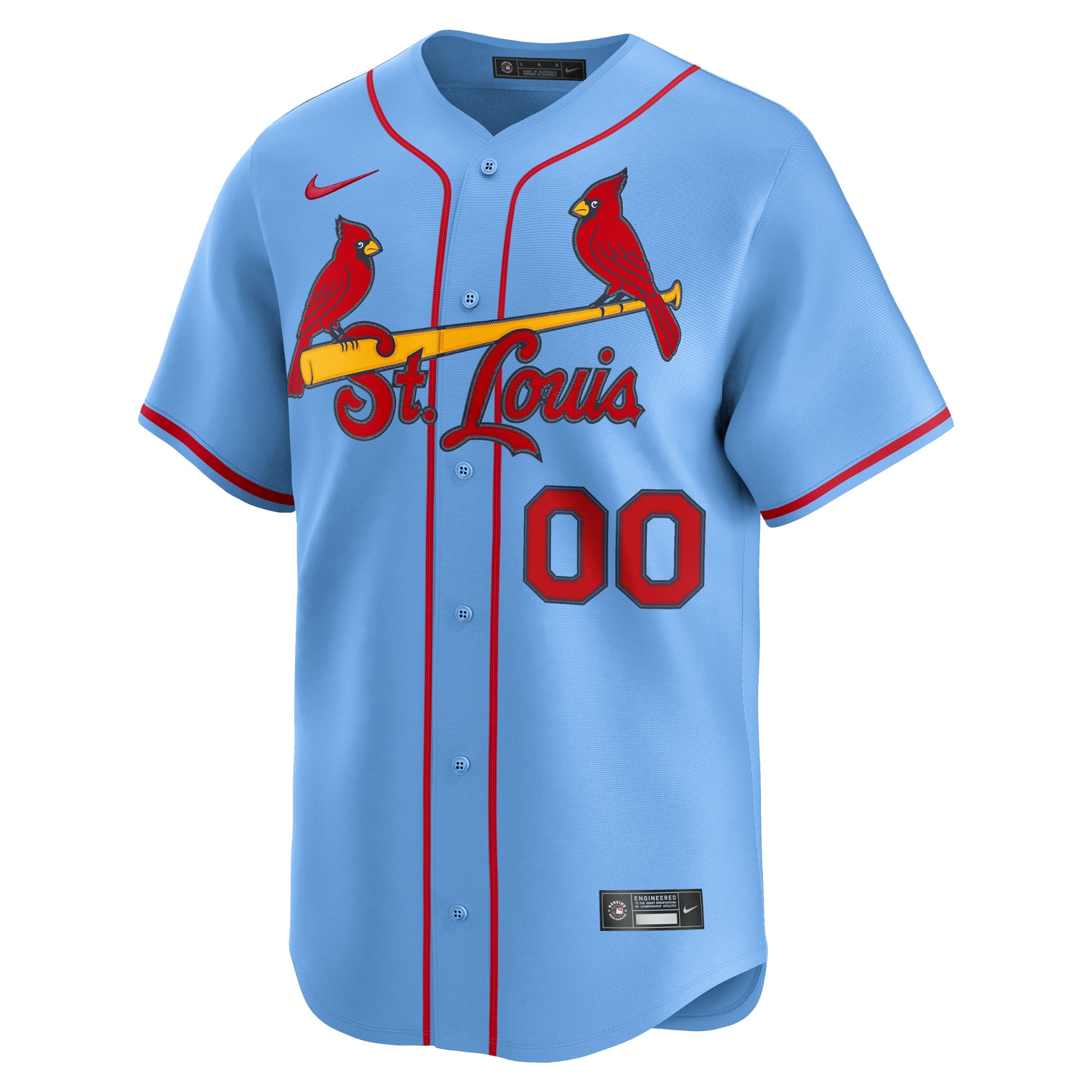 St. Louis Cardinals Nike Alternate Limited Custom Jersey – Light Blue