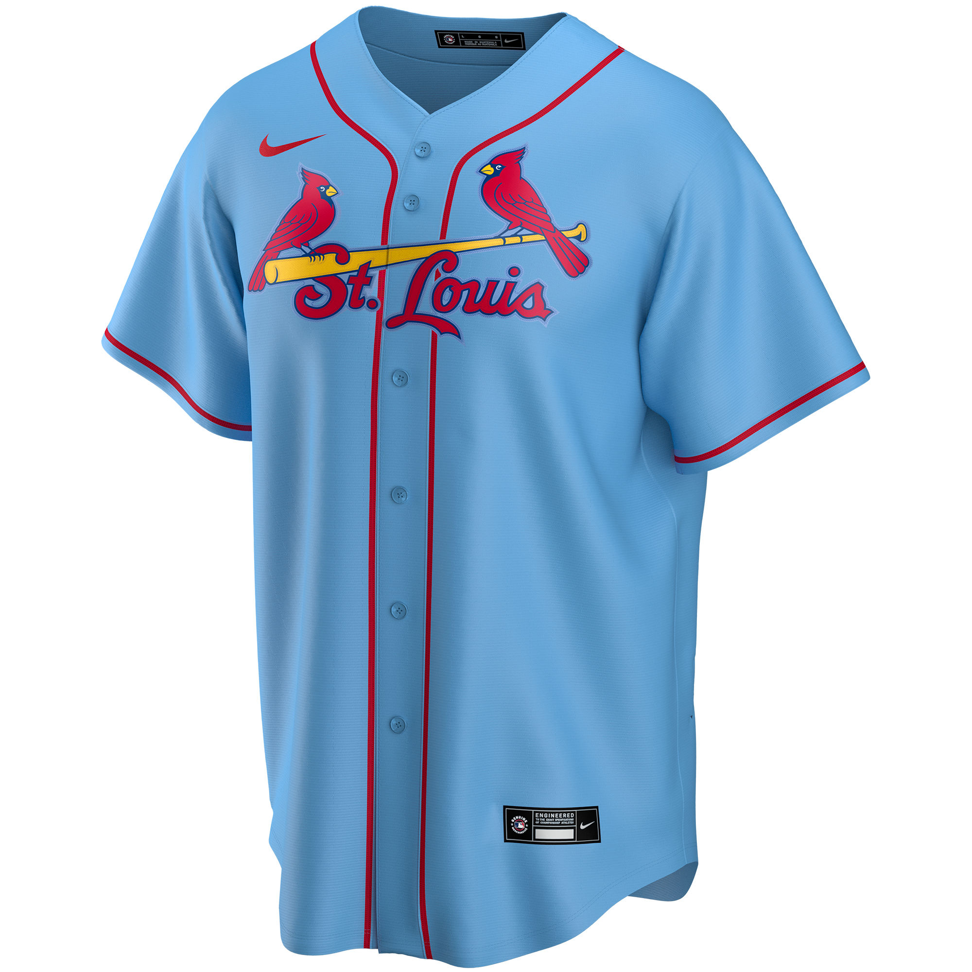 St. Louis Cardinals Nike Alternate Replica Custom Jersey – Light Blue