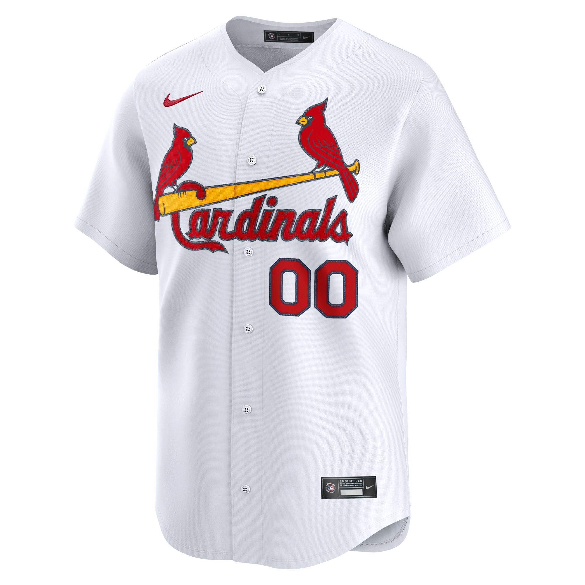 St. Louis Cardinals Nike Home Limited Custom Jersey – White