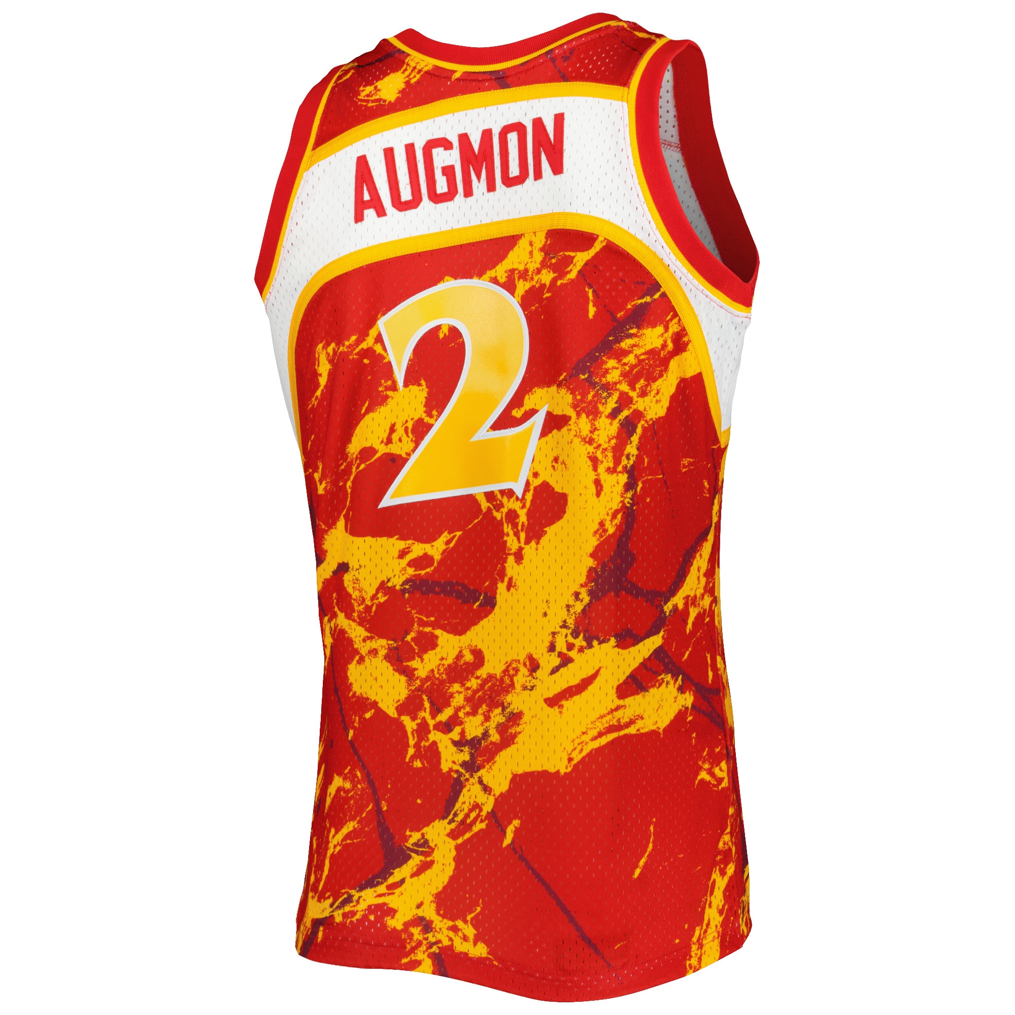 Stacey Augmon Atlanta Hawks Mitchell & Ness 1991/92 Hardwood Classics Marble Swingman Jersey – Red Clowdercats