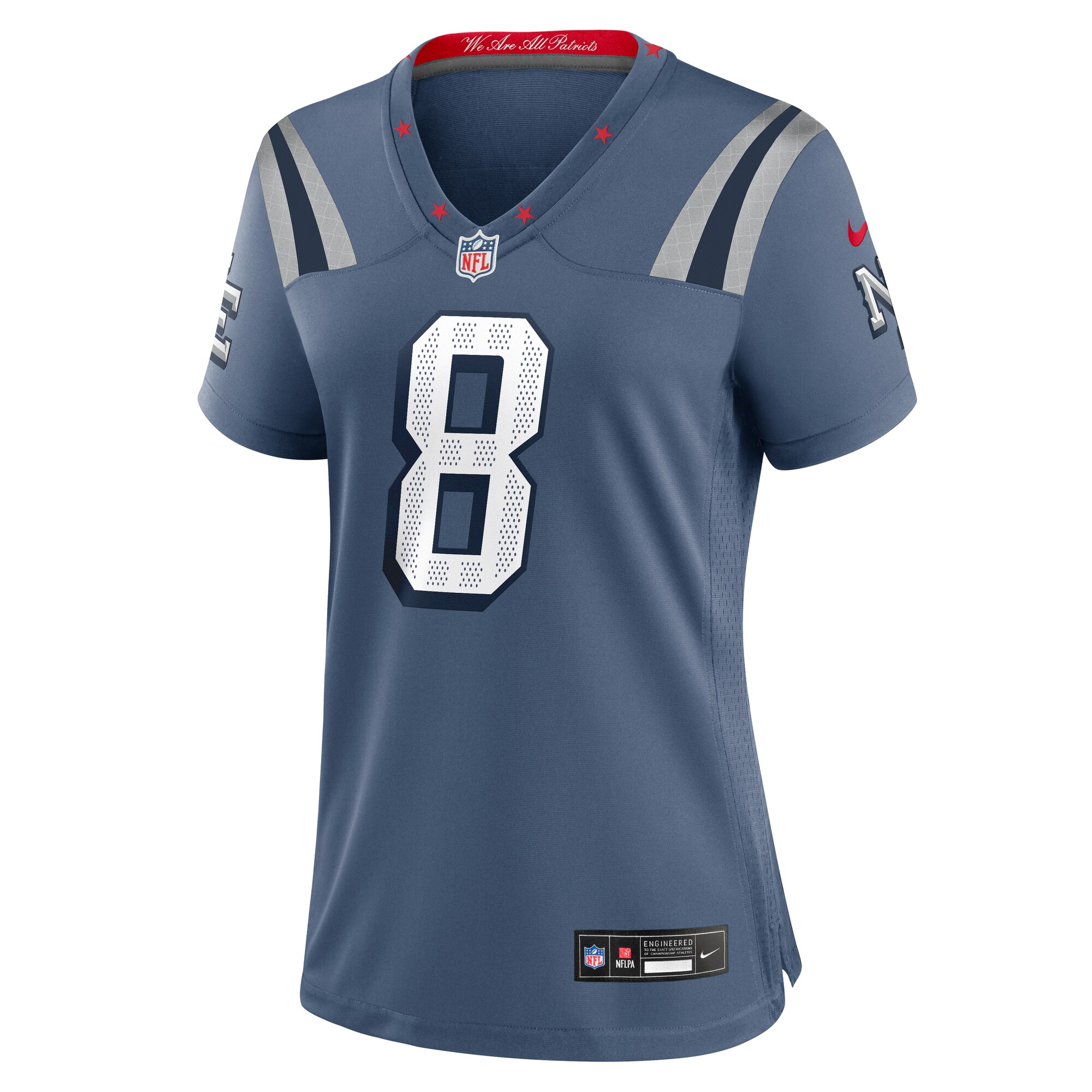 Stefon Diggs New England Patriots Nike Women’s 2025 Rivalries Collection Game Jersey – Storm Blue Clowdercats