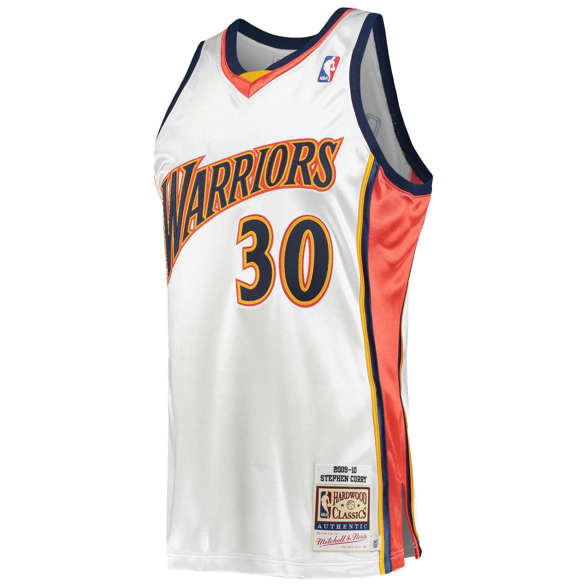 Stephen Curry Golden State Warriors Mitchell & Ness 2009/10 Hardwood Classics Authentic Jersey – White Clowdercats