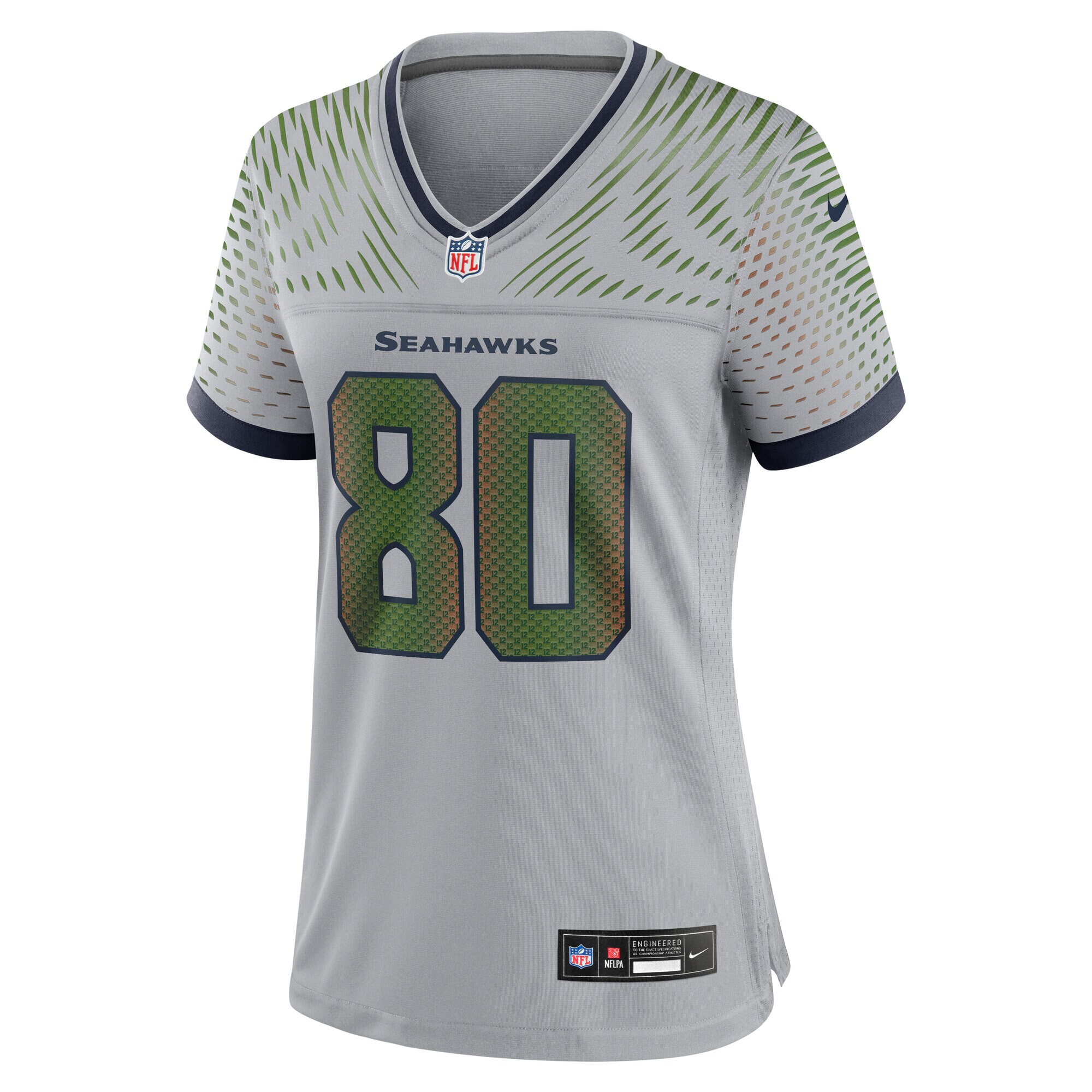Steve Largent Seattle Seahawks Nike Women’s 2025 Rivalries Collection Retired Game Jersey – Wolf Gray Clowdercats