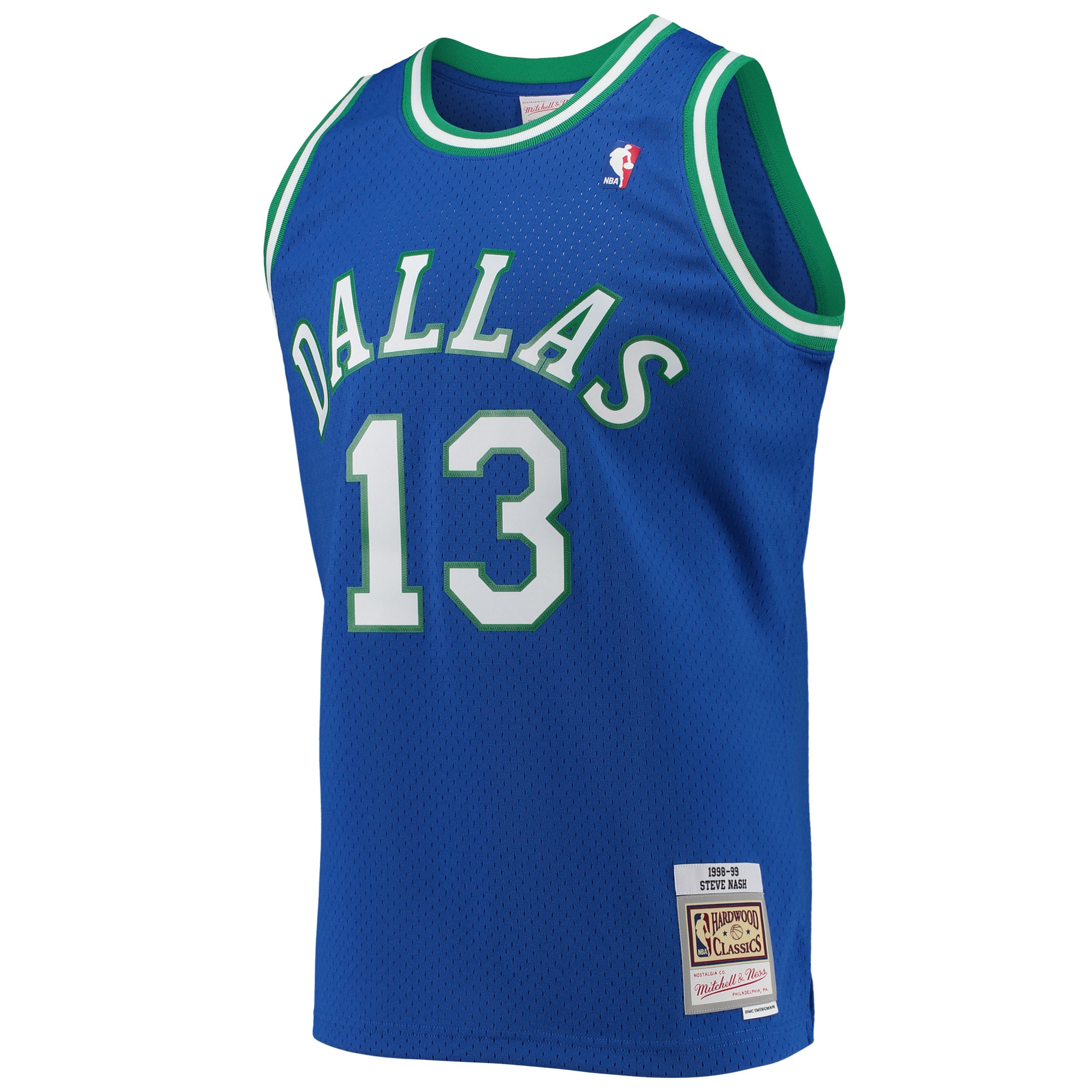 Steve Nash Dallas Mavericks Mitchell & Ness 1998/99 Hardwood Classics Swingman Jersey – Blue Clowdercats