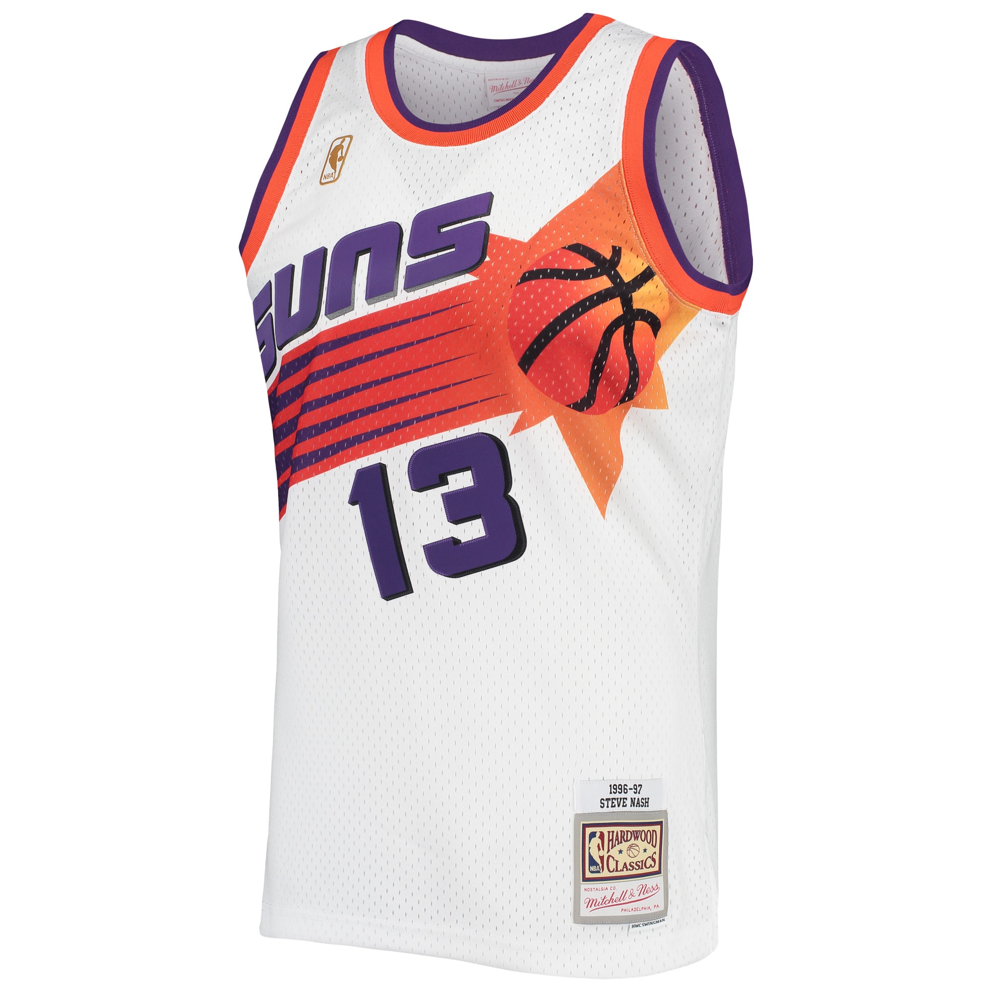 Steve Nash Phoenix Suns Mitchell & Ness 1996/97 Hardwood Classics Swingman Jersey – White Clowdercats