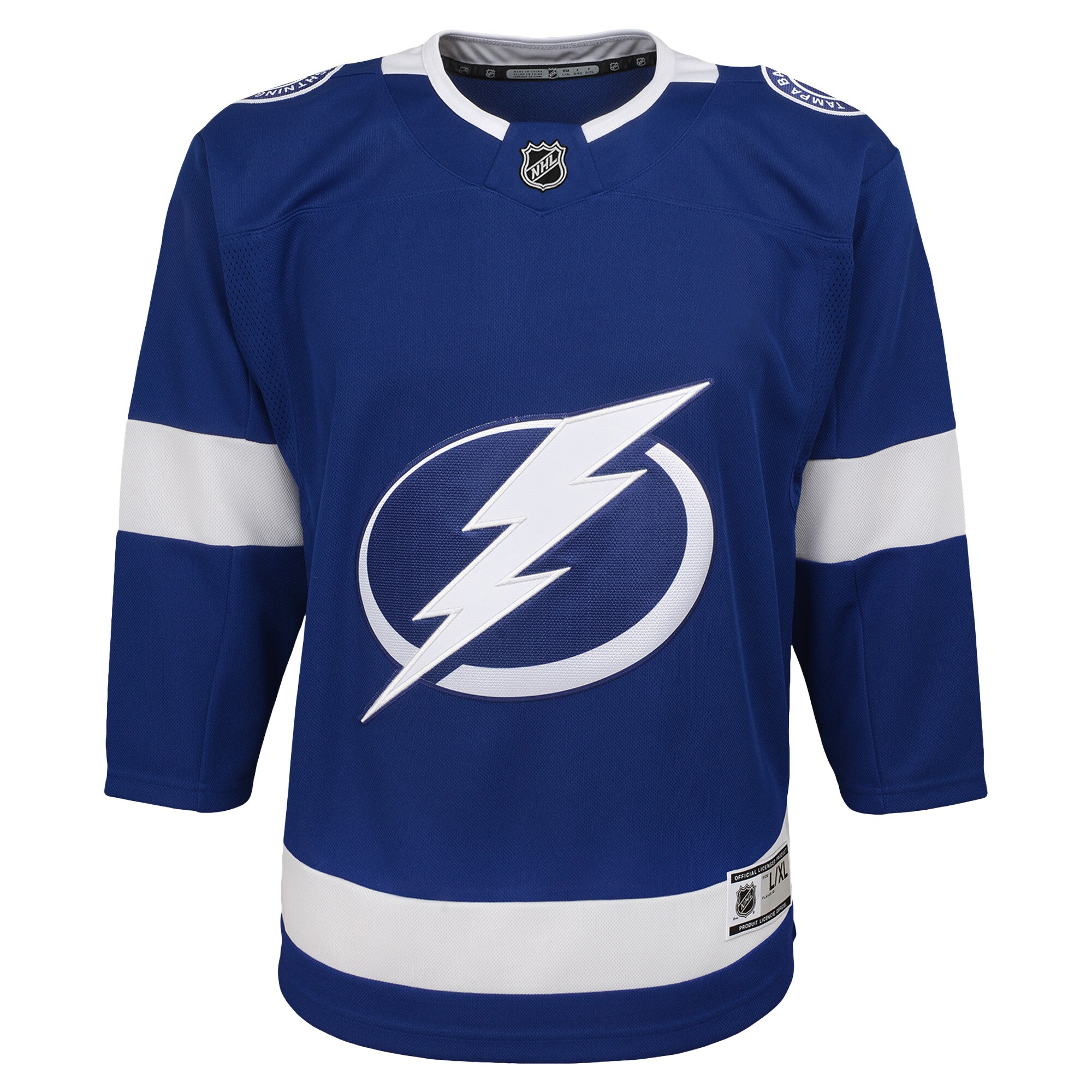 Tampa Bay Lightning Youth Home Blank Premier Jersey – Blue Clowdercats