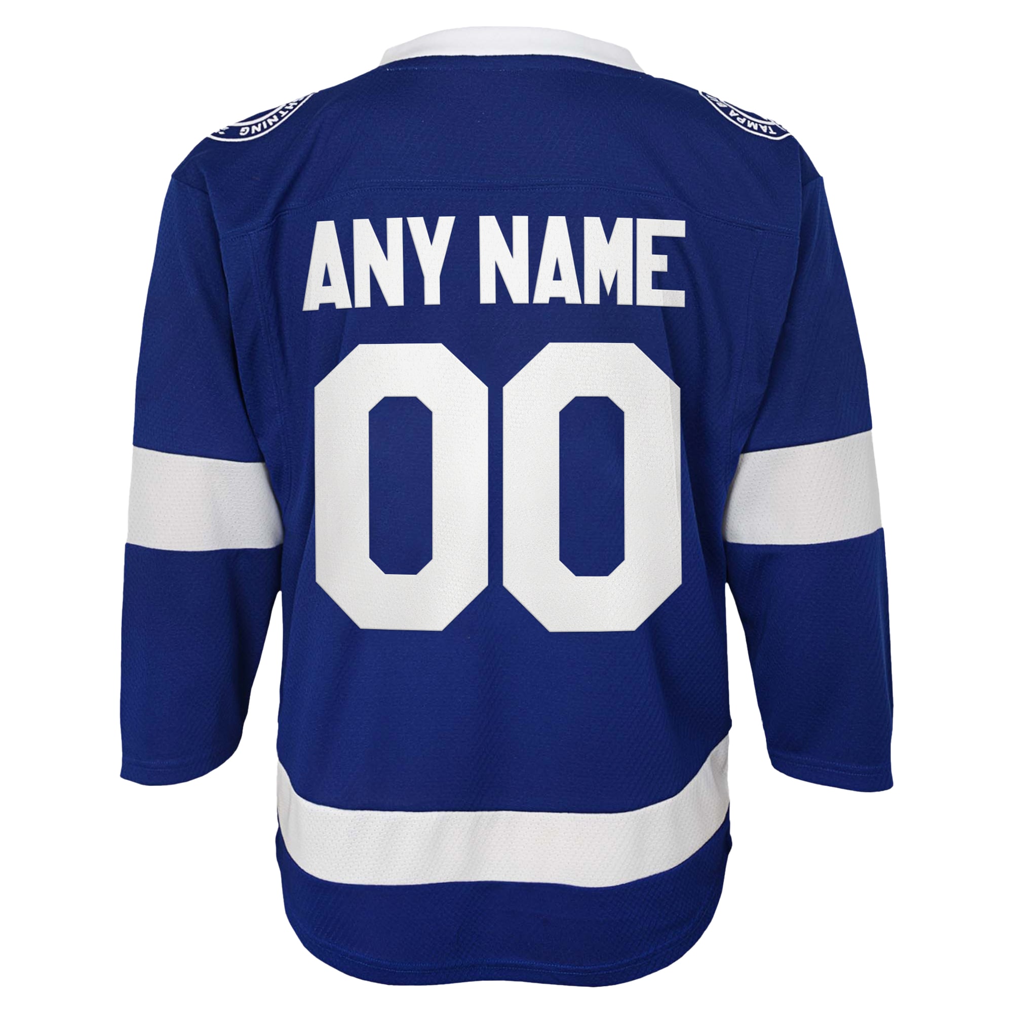 Tampa Bay Lightning Youth Replica Custom Jersey – Blue Clowdercats
