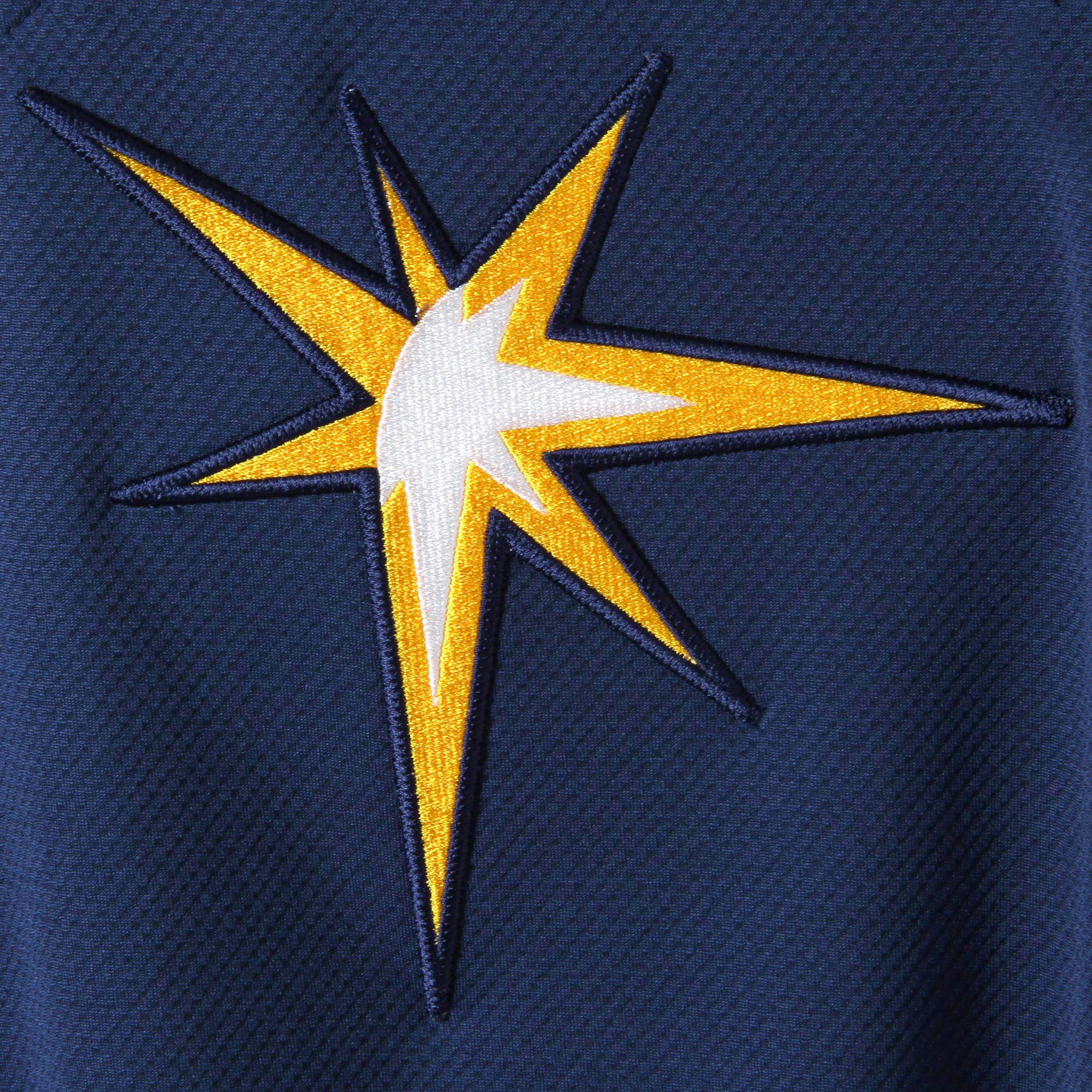 Tampa Bay Rays Majestic Authentic Collection On-Field 3/4-Sleeve Batting Practice Jersey – Navy/Light Blue