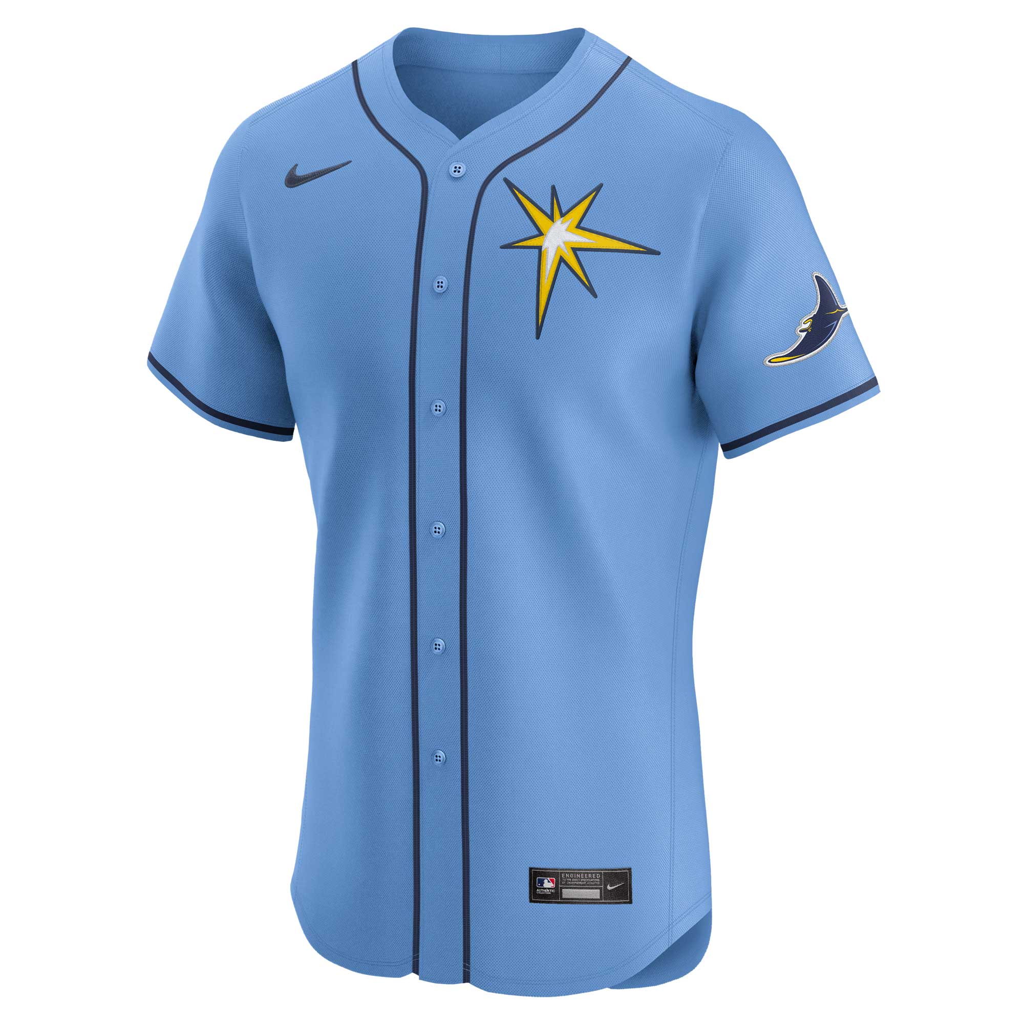Tampa Bay Rays Nike Alternate Vapor Premier Elite Patch Jersey – Light Blue