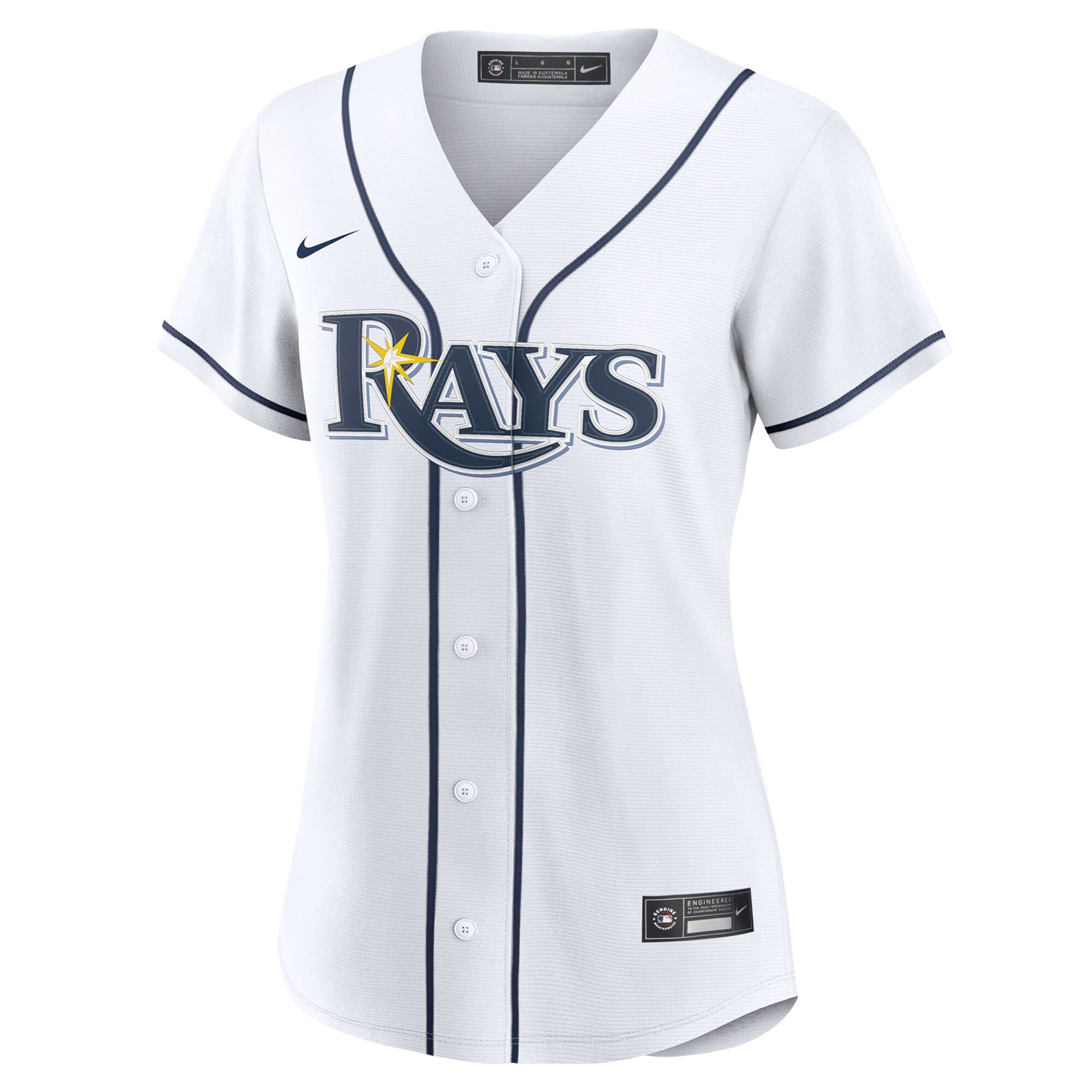 Tampa Bay Rays Nike Women’s Home Custom Replica 2.0 Jersey – White