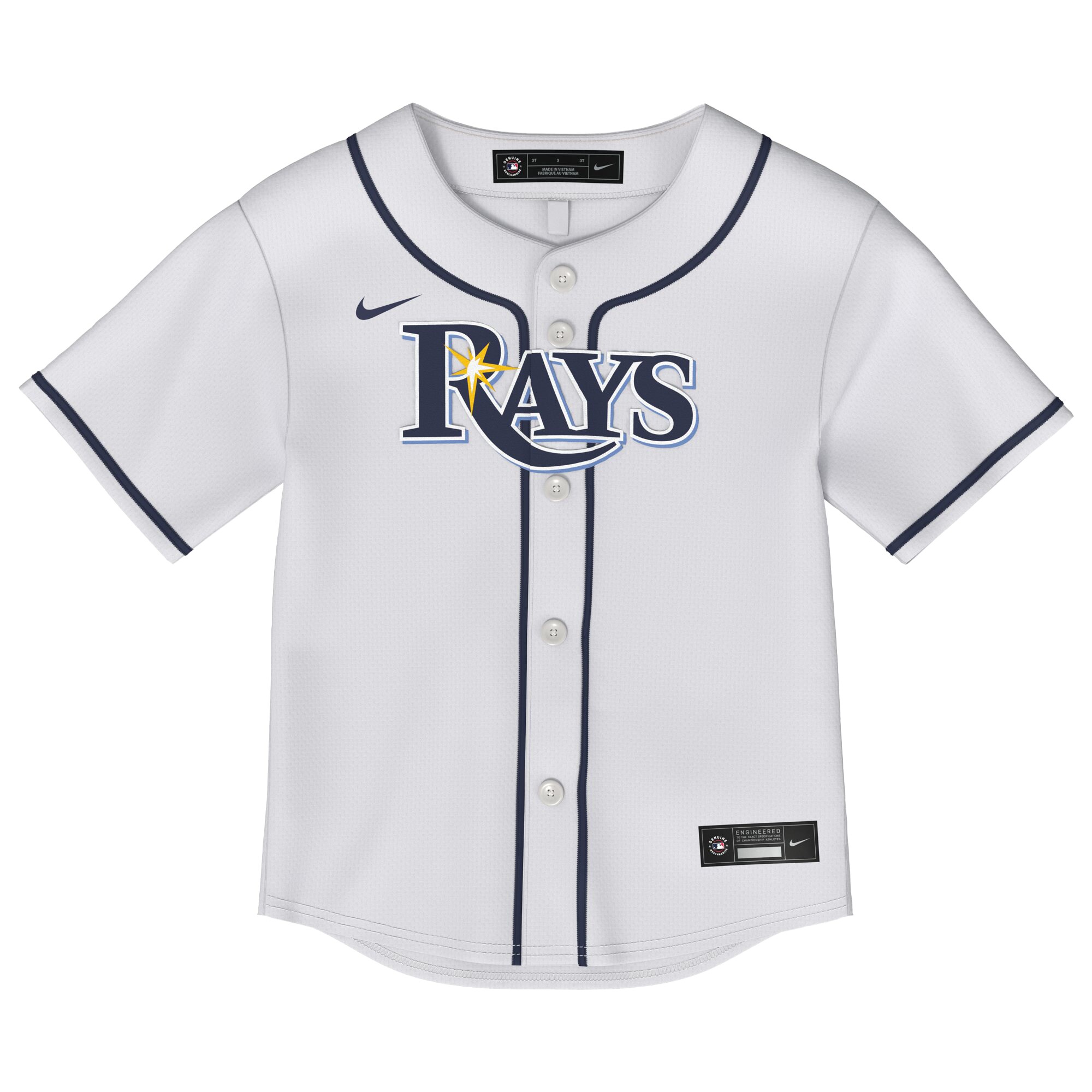 Tampa Bay Rays Toddler Home Replica Jersey – White
