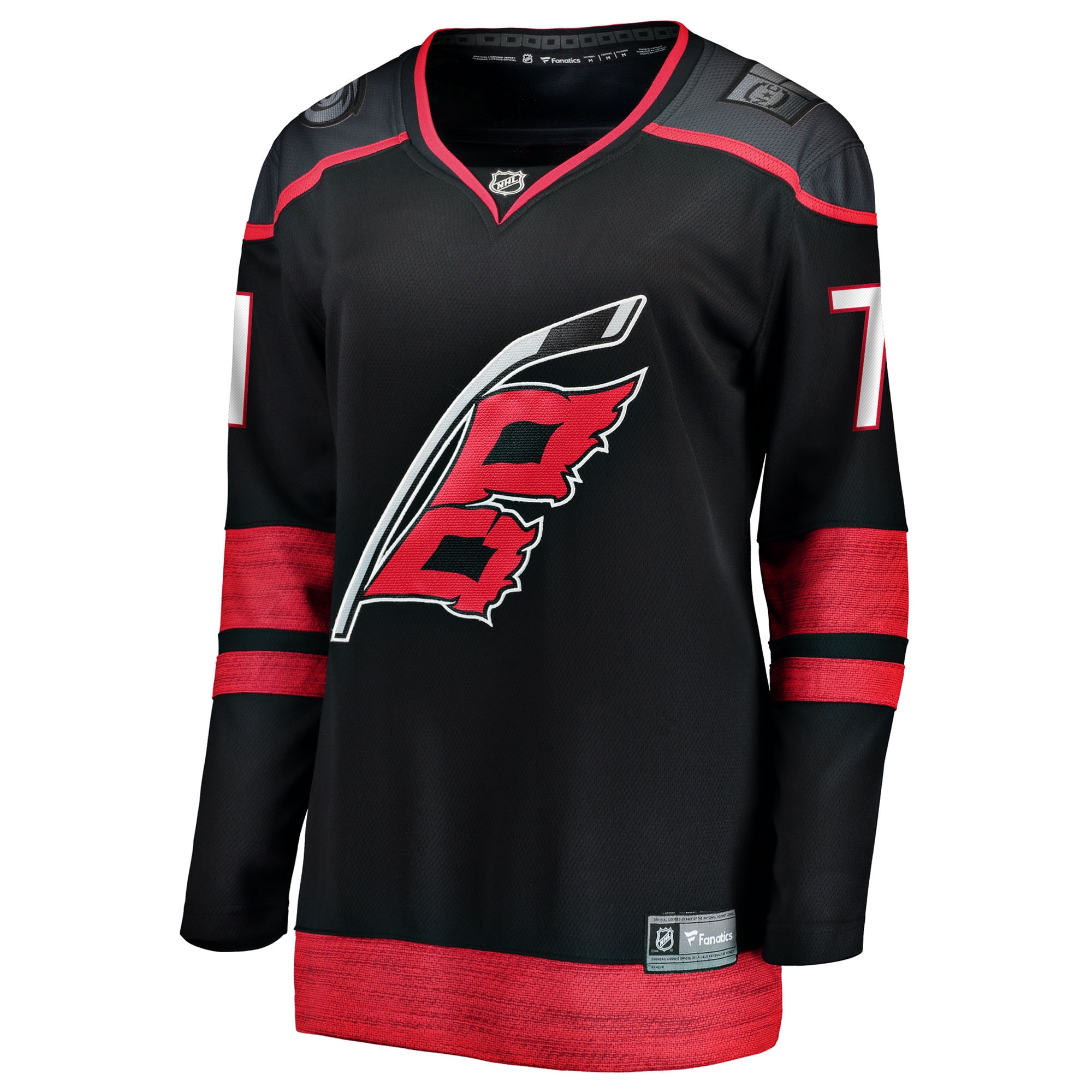 Taylor Hall Carolina Hurricanes Fanatics Women’s Home Breakaway Player Jersey – Black Clowdercats