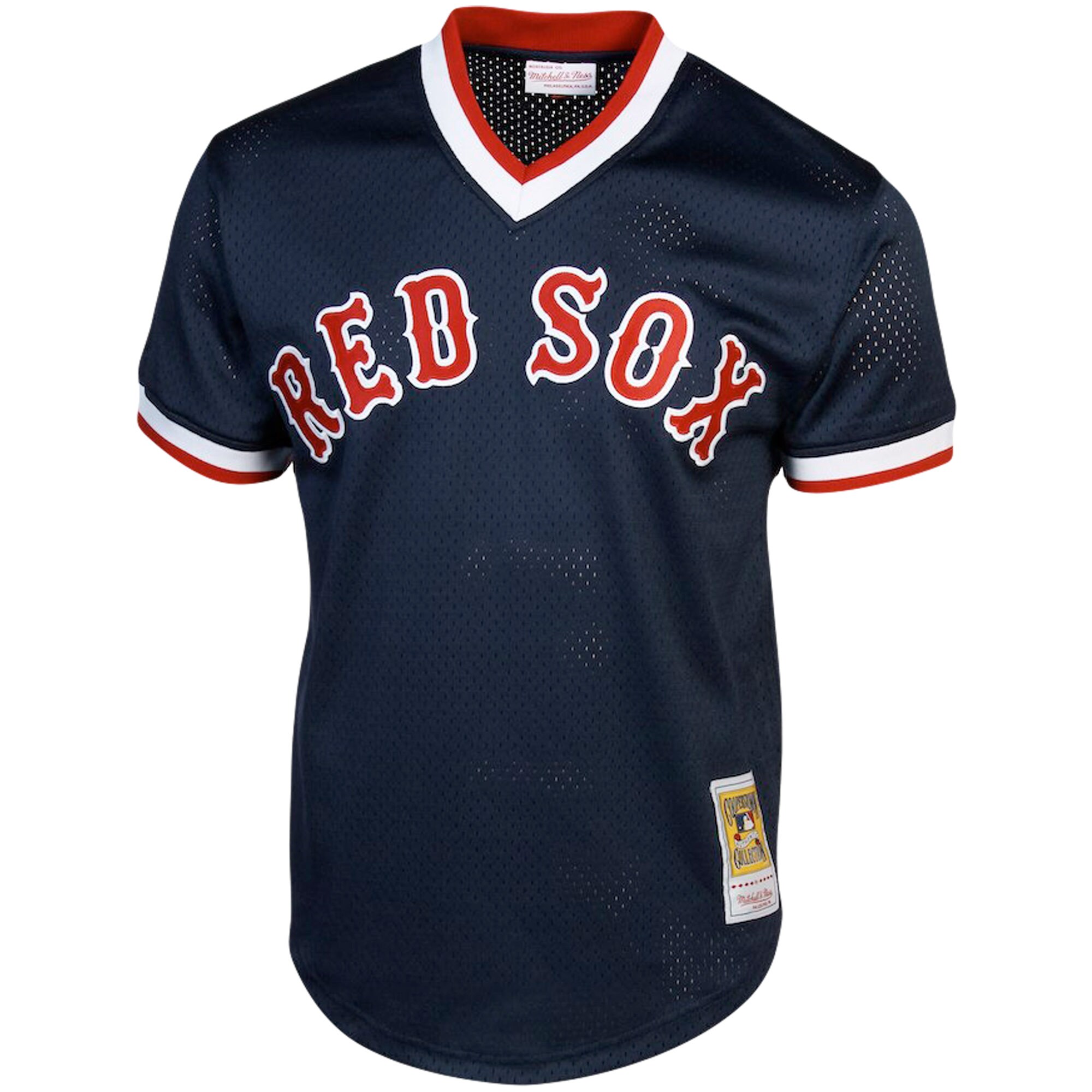 Ted Williams Boston Red Sox Mitchell & Ness Cooperstown Collection Big & Tall Mesh Batting Practice Jersey – Navy