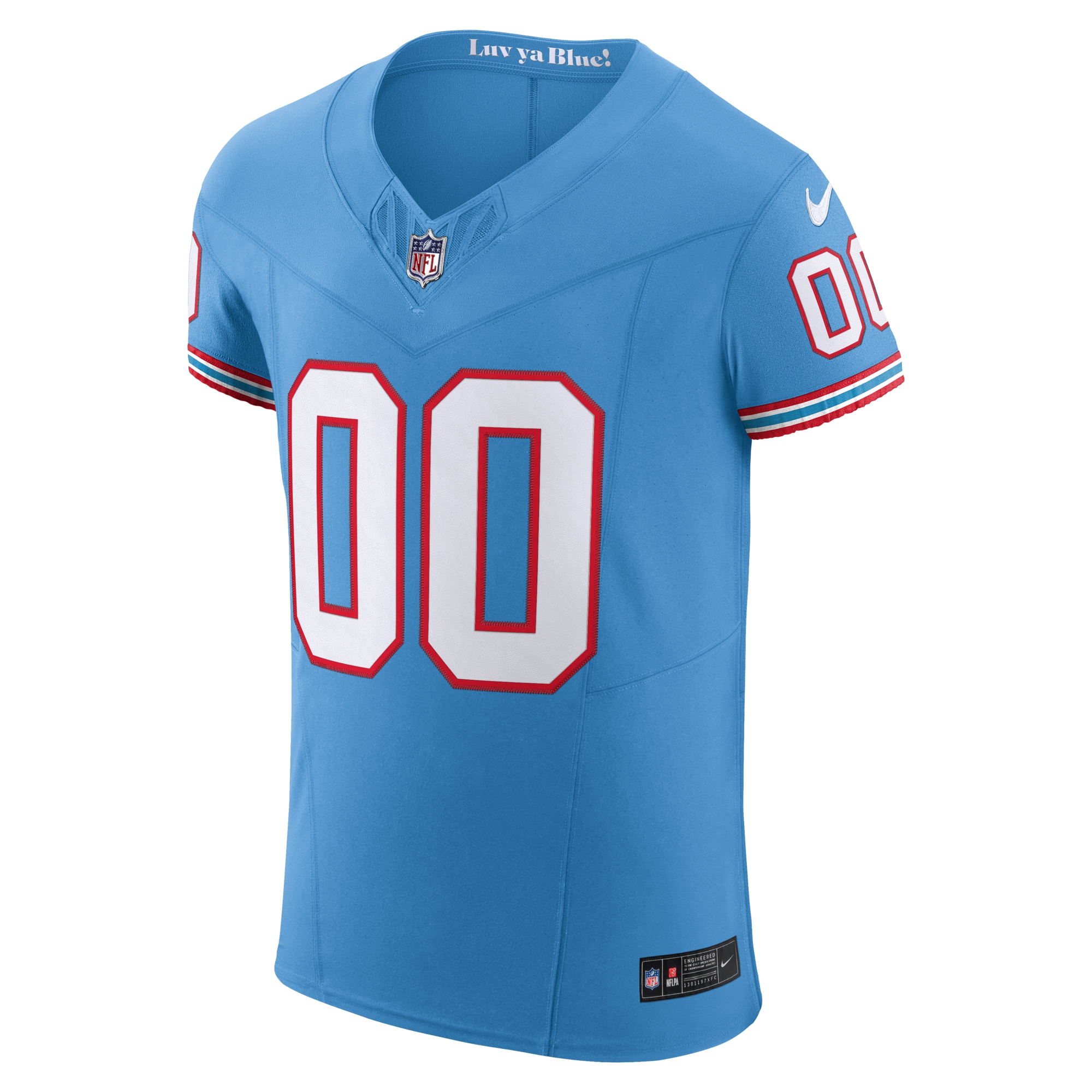 Tennessee Titans Nike Vapor F.U.S.E. Elite Custom Jersey – Light Blue Clowdercats