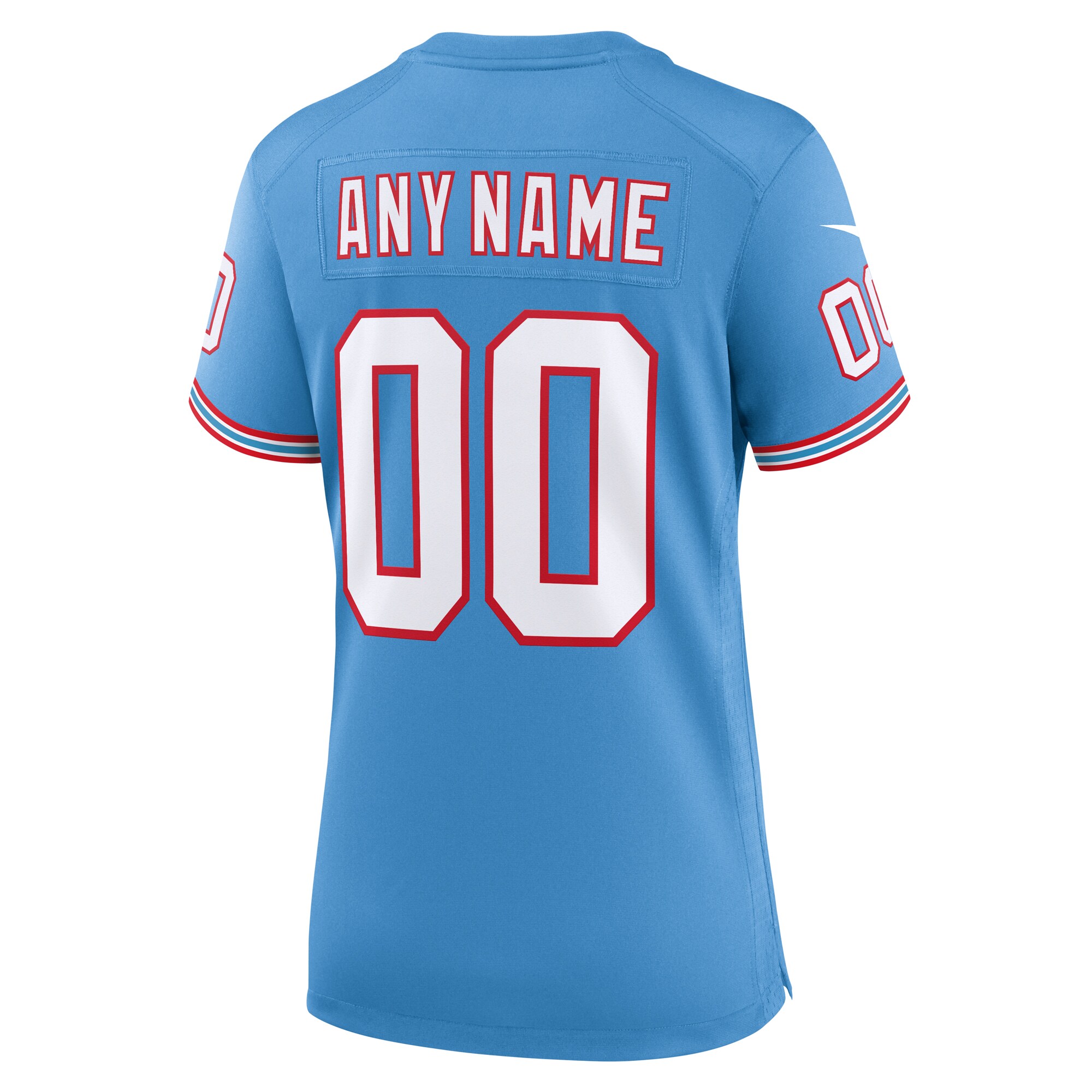 Tennessee Titans Nike Women’s Oilers Throwback Custom Game Jersey – Light Blue Clowdercats