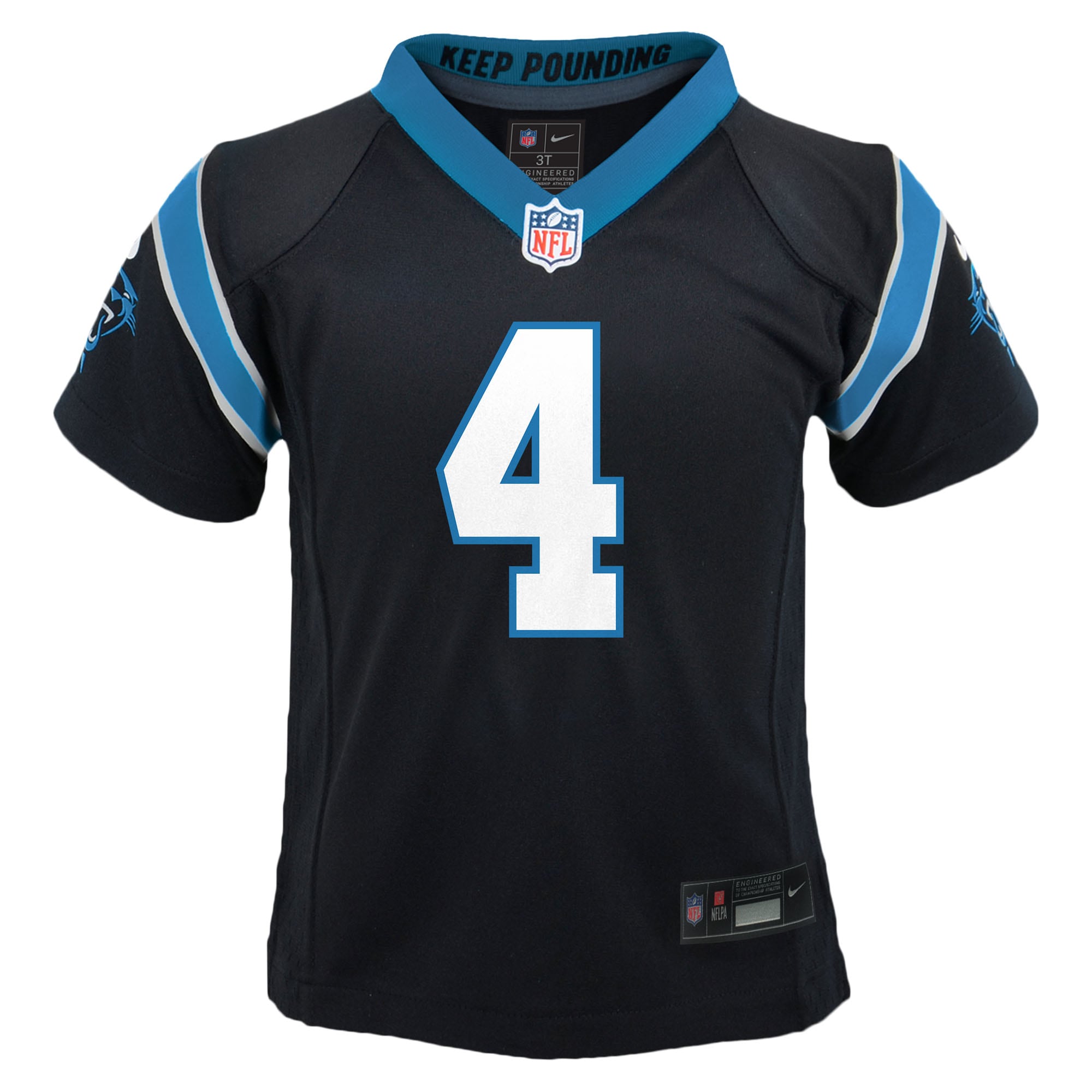 Tetairoa McMillan Carolina Panthers Nike Preschool Team Game Jersey – Black Clowdercats